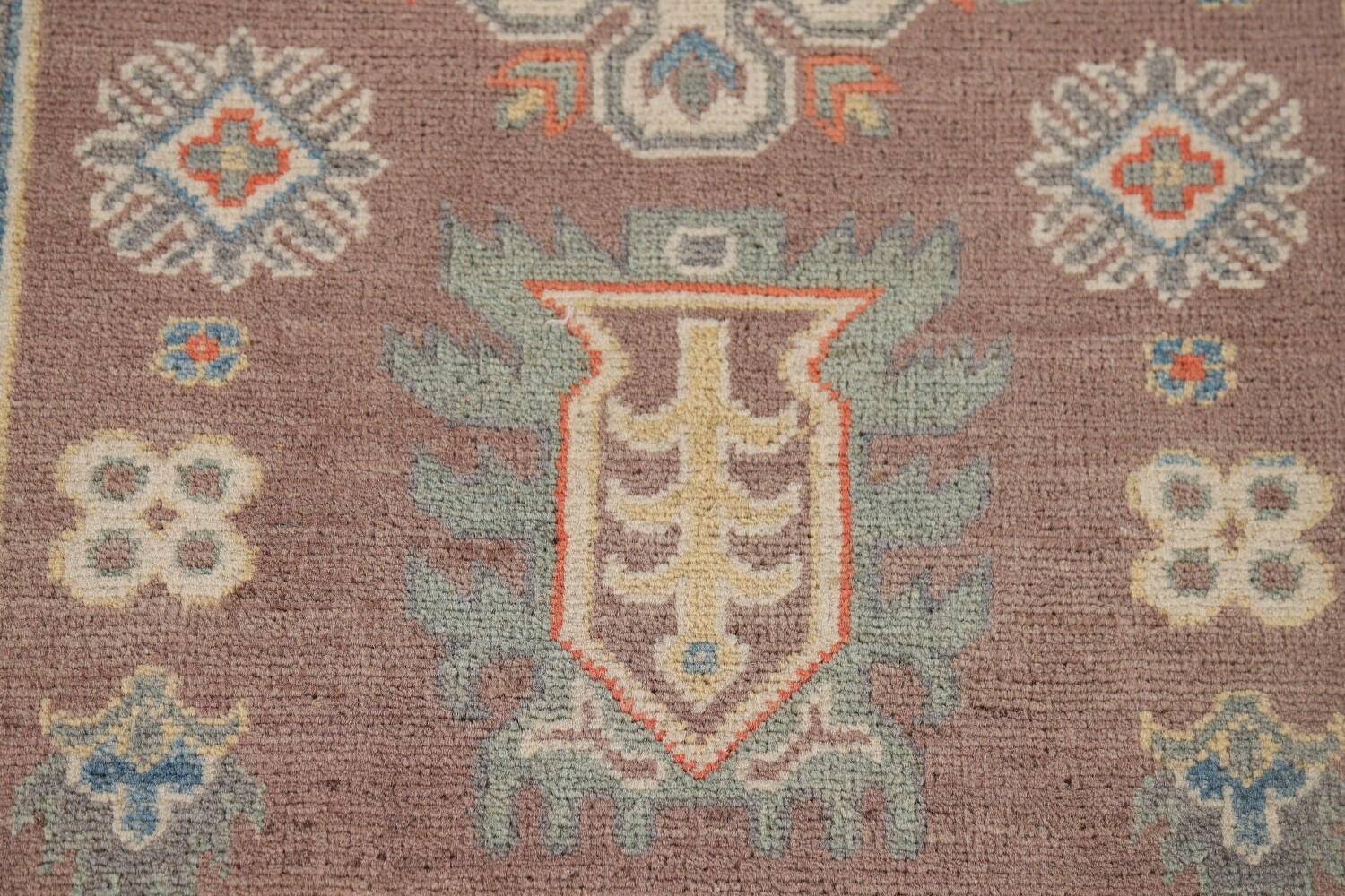 Geometric Kazak Oriental Runner Rug 3x10