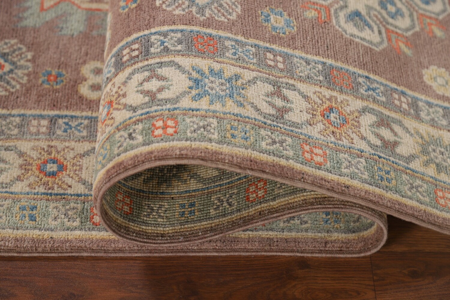 Geometric Kazak Oriental Runner Rug 3x10