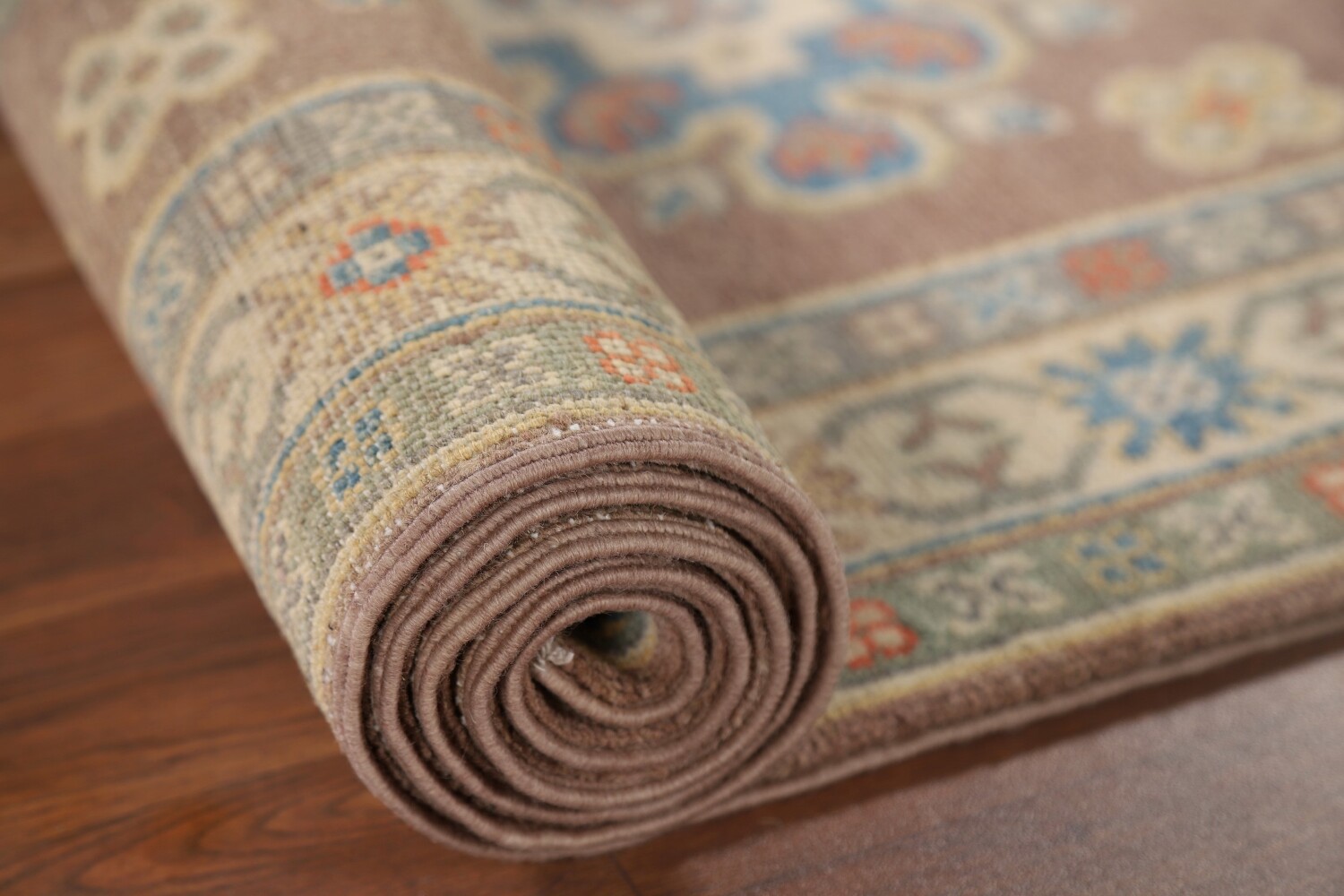 Geometric Kazak Oriental Runner Rug 3x10
