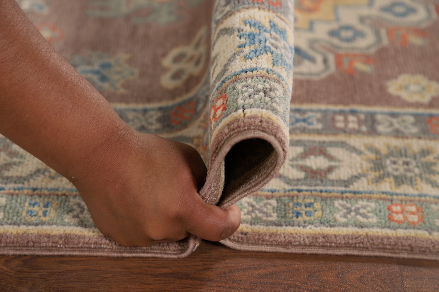 Geometric Kazak Oriental Runner Rug 3x10