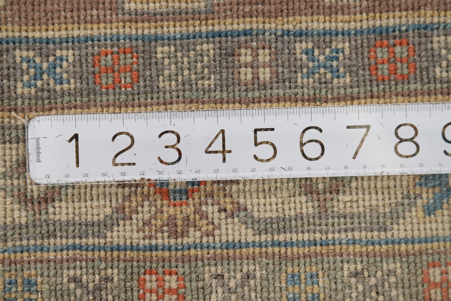 Geometric Kazak Oriental Runner Rug 3x10