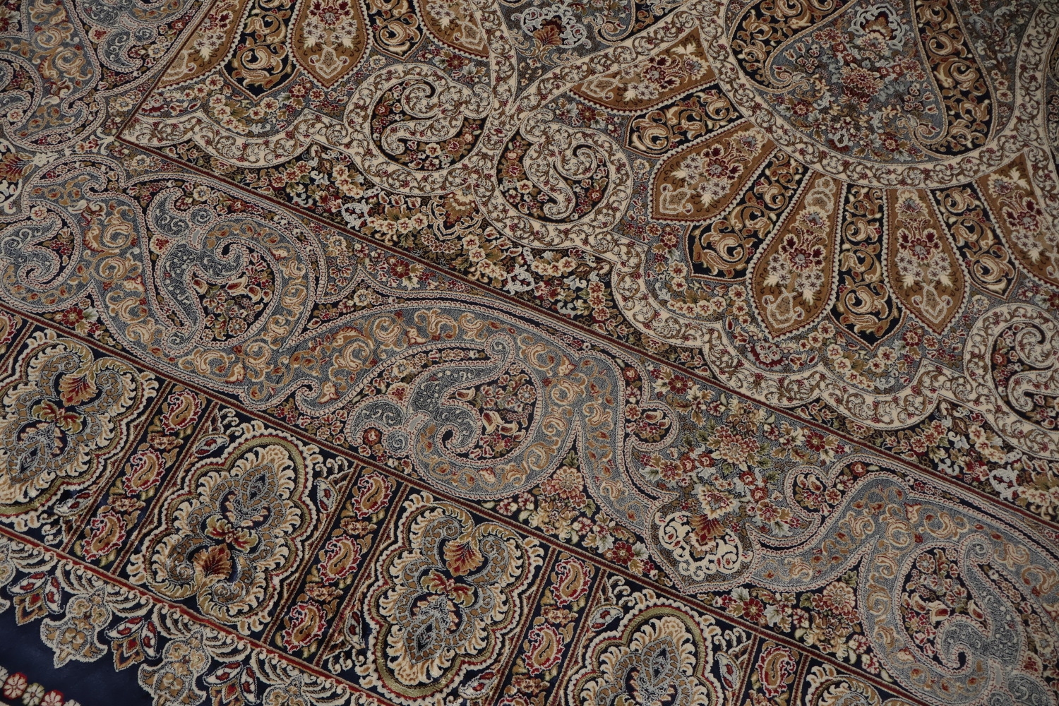 Elegant Handcrafted Qum Area Rug 7x10 with Timeless Classic Design