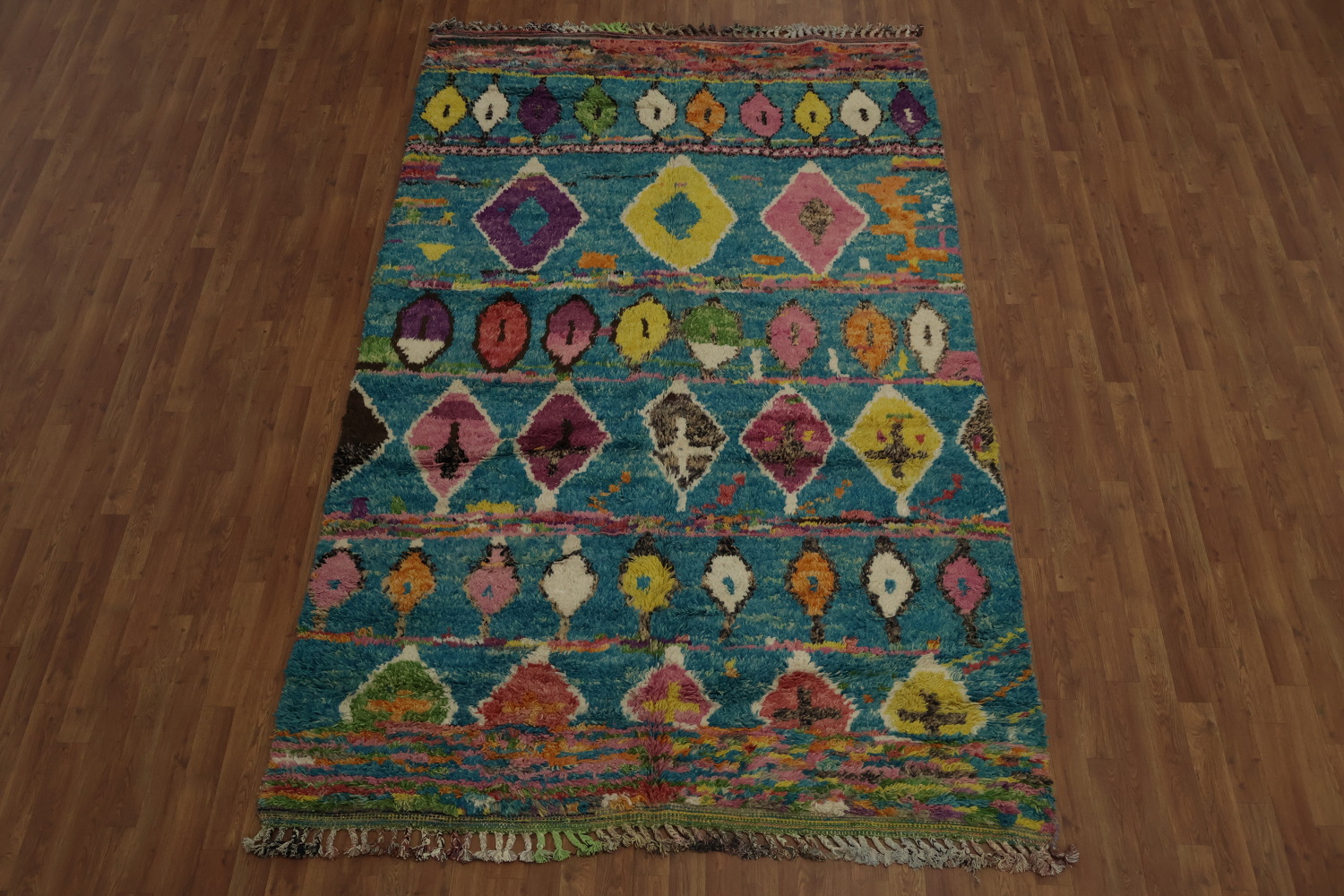 Artistic Multicolor Moroccan Area Rug 6x10 with Eye-Catching Patterns