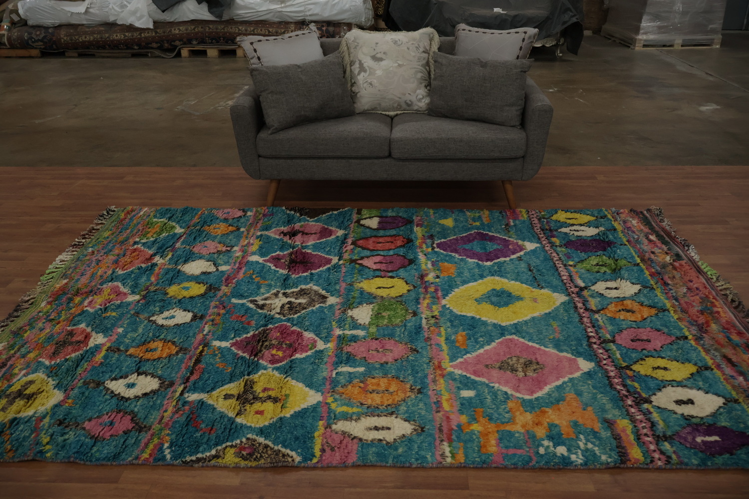 Artistic Multicolor Moroccan Area Rug 6x10 with Eye-Catching Patterns