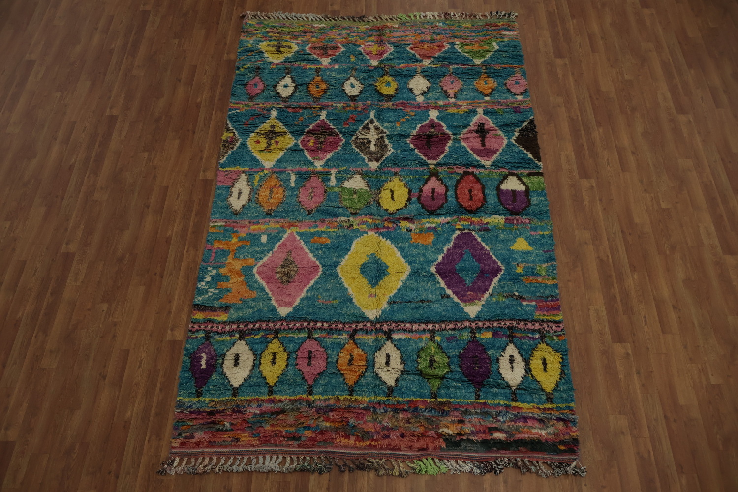 Artistic Multicolor Moroccan Area Rug 6x10 with Eye-Catching Patterns