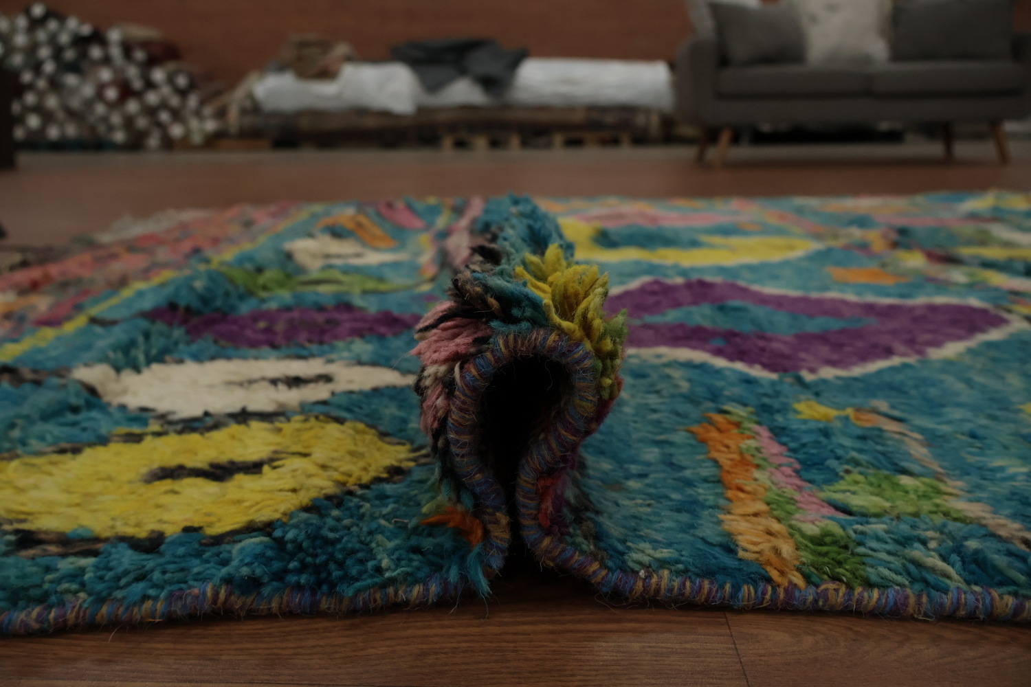 Artistic Multicolor Moroccan Area Rug 6x10 with Eye-Catching Patterns