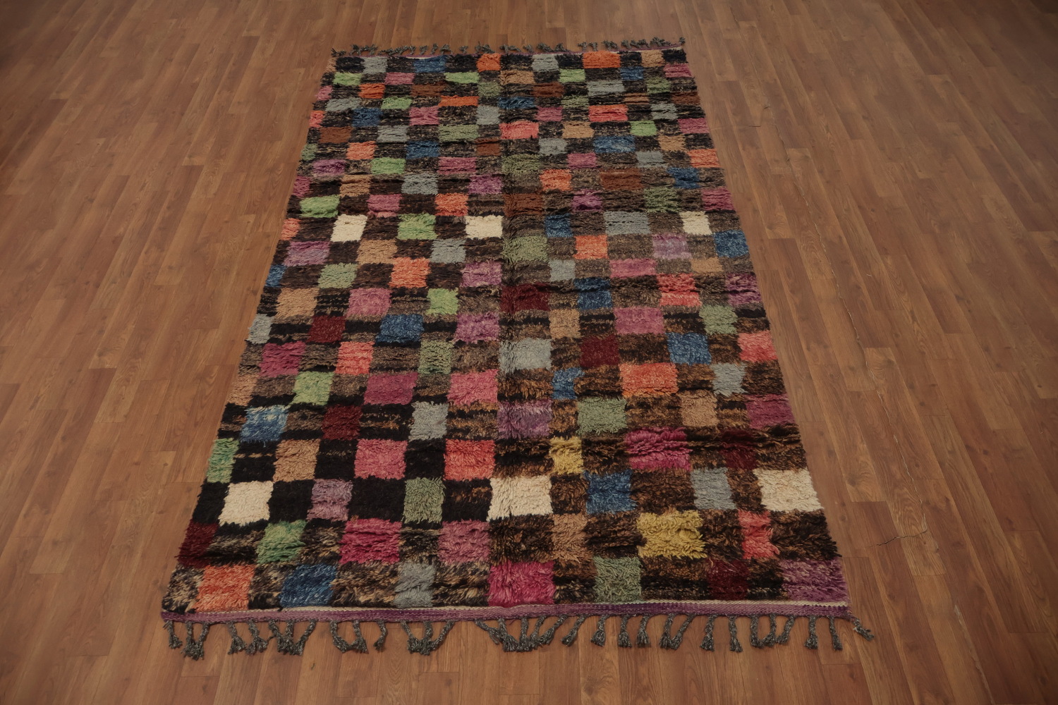 Checkered Moroccan Oriental Area Rug 5x8