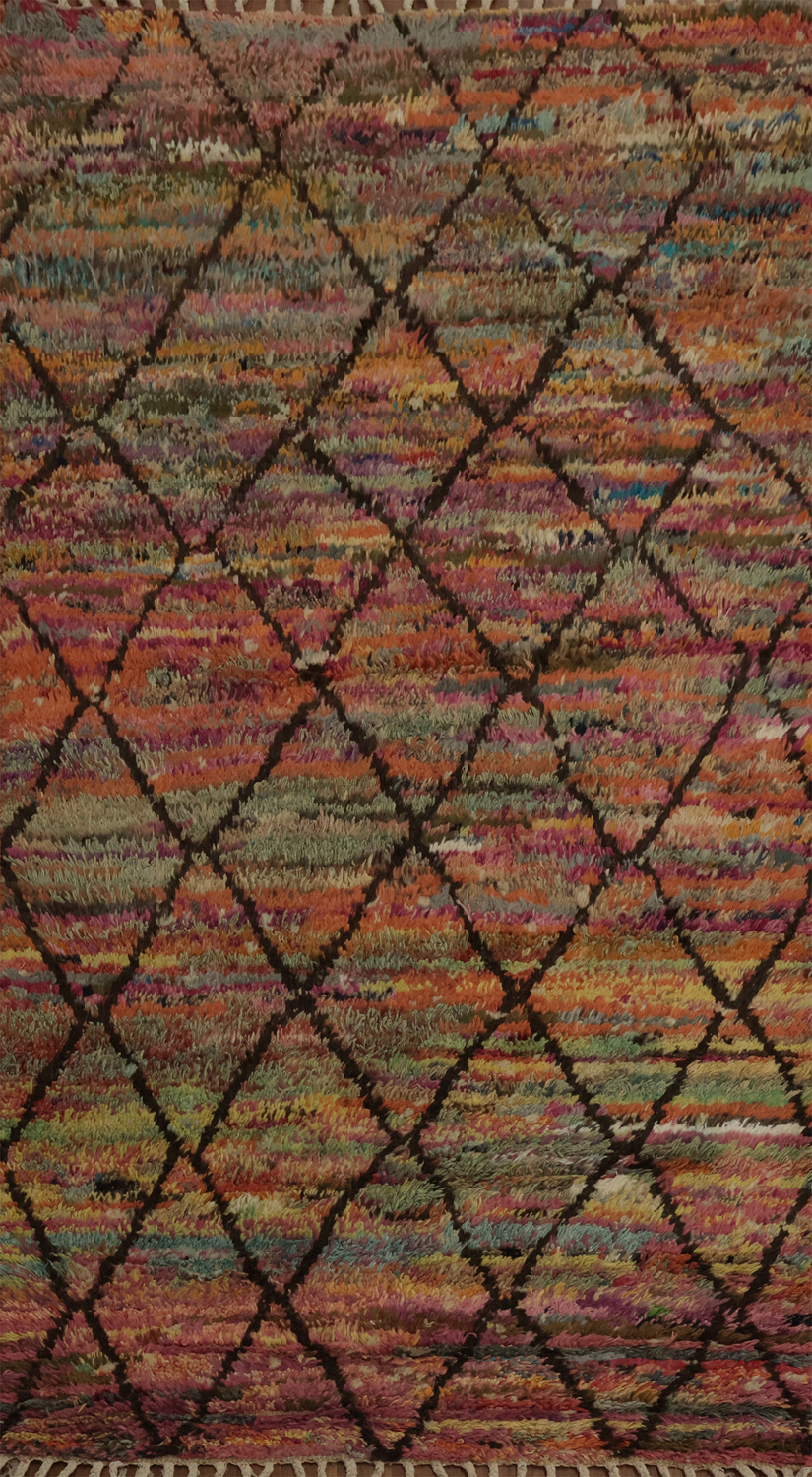 Trellis Wool Moroccan Oriental Accent Rug 4x7