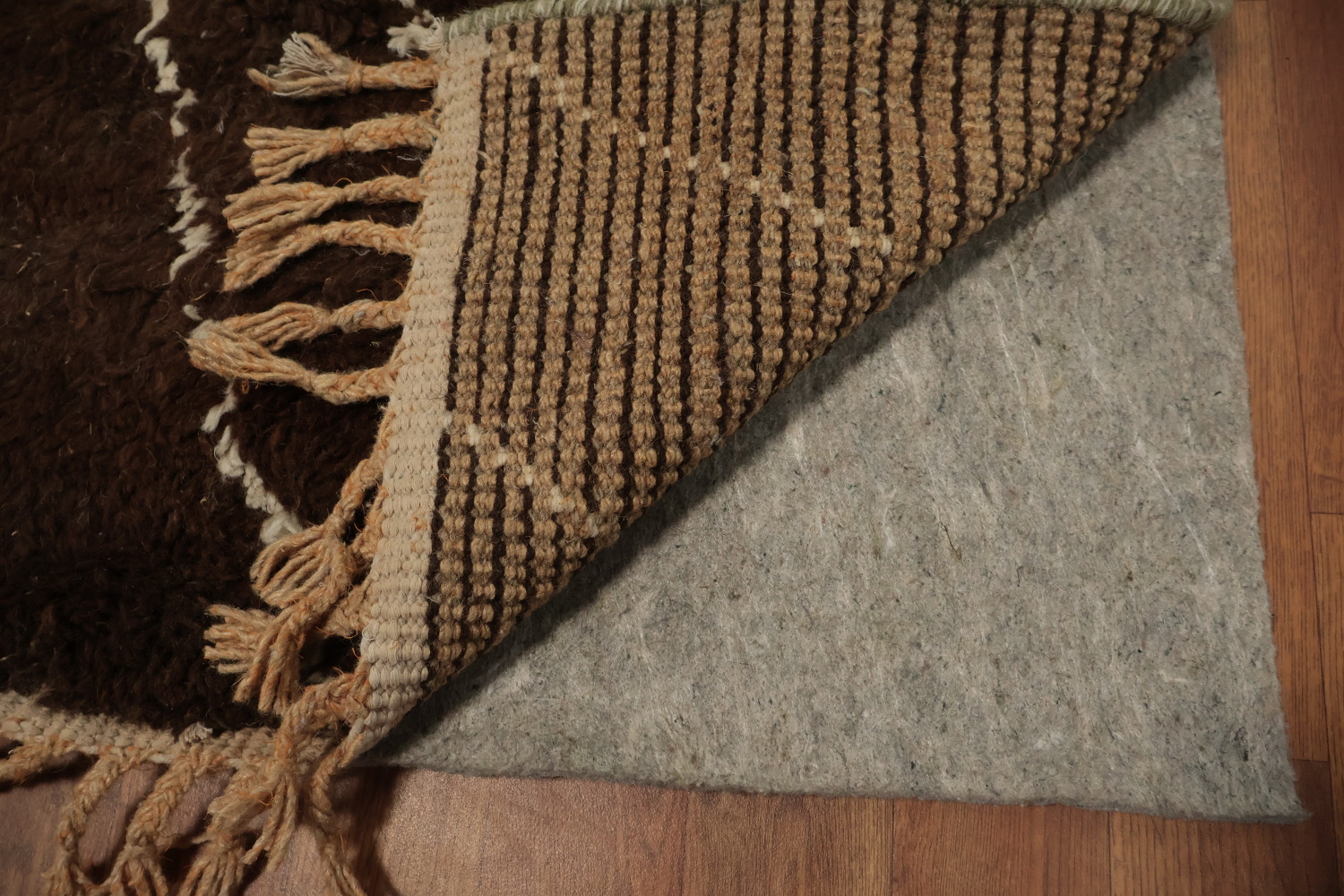 Brown Wool Moroccan Oriental Area Rug 5x9