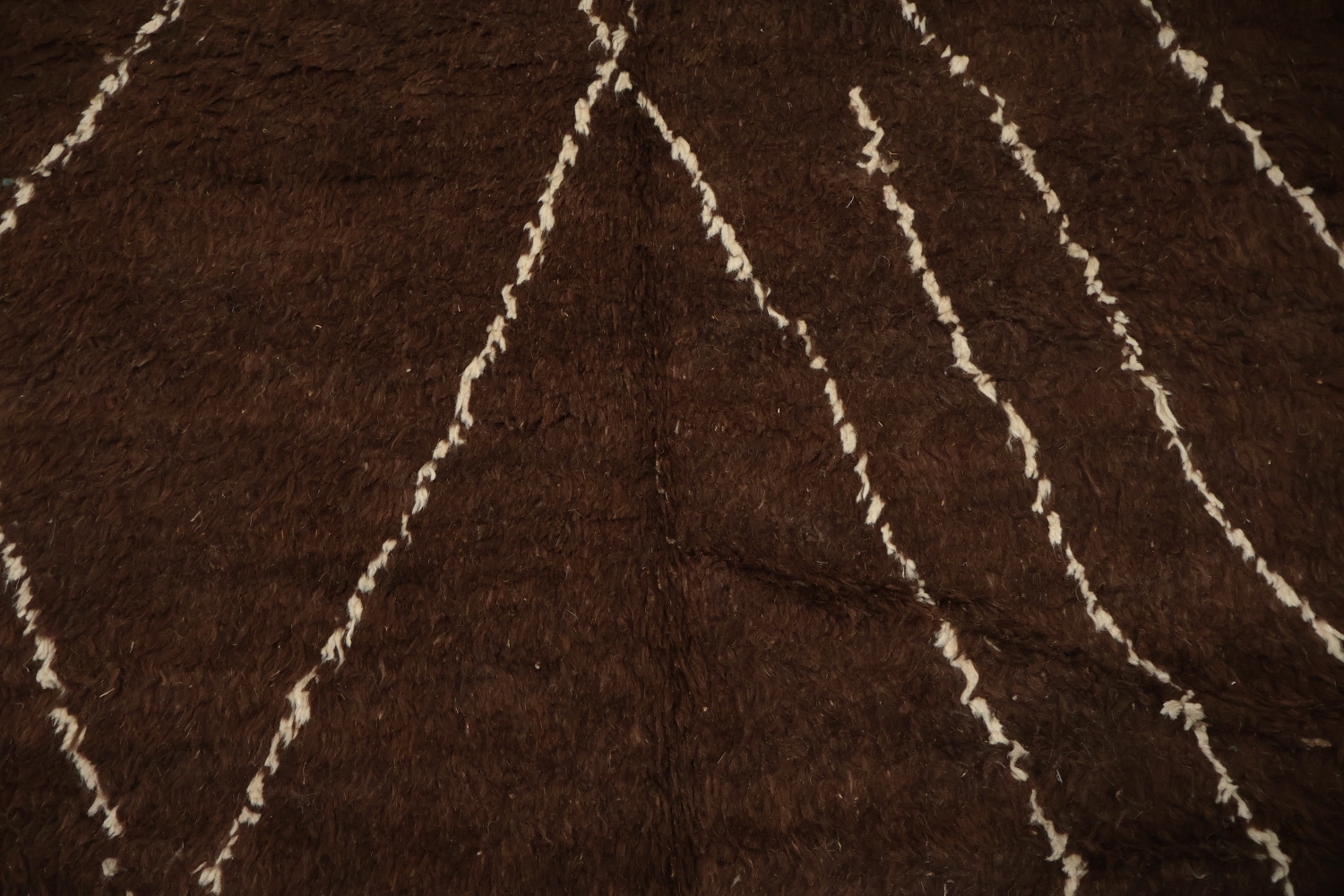 Brown Wool Moroccan Oriental Area Rug 5x9
