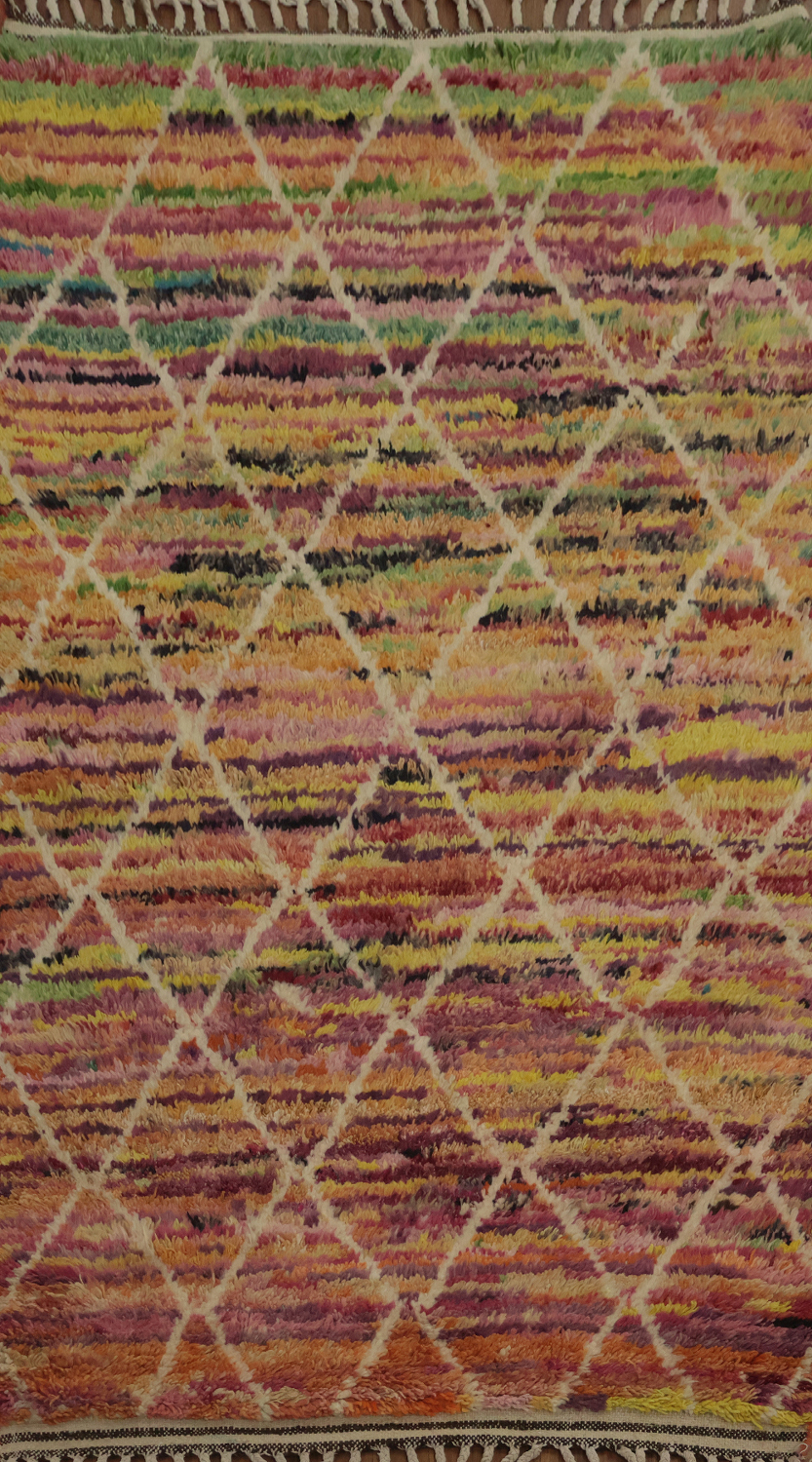Colorful Woven Plush Moroccan Rug 4x7 for Style and Comfort