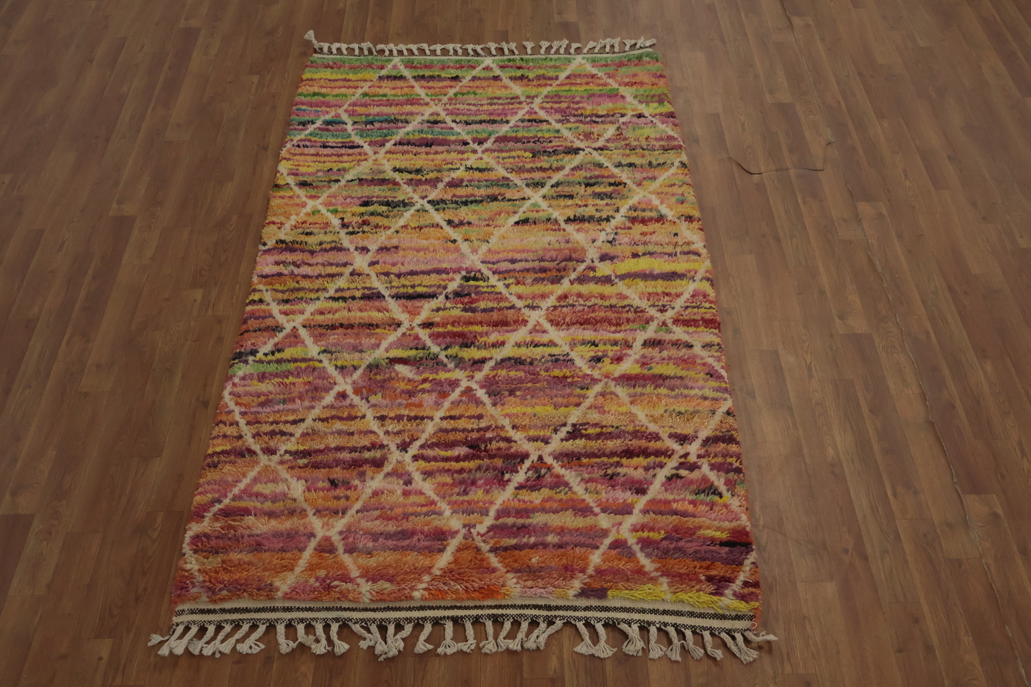 Colorful Woven Plush Moroccan Rug 4x7 for Style and Comfort