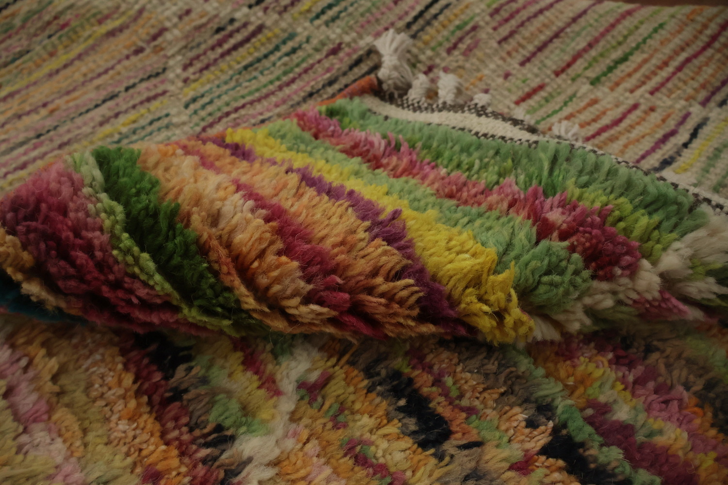 Colorful Woven Plush Moroccan Rug 4x7 for Style and Comfort