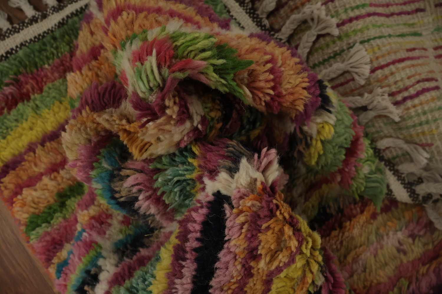 Colorful Woven Plush Moroccan Rug 4x7 for Style and Comfort