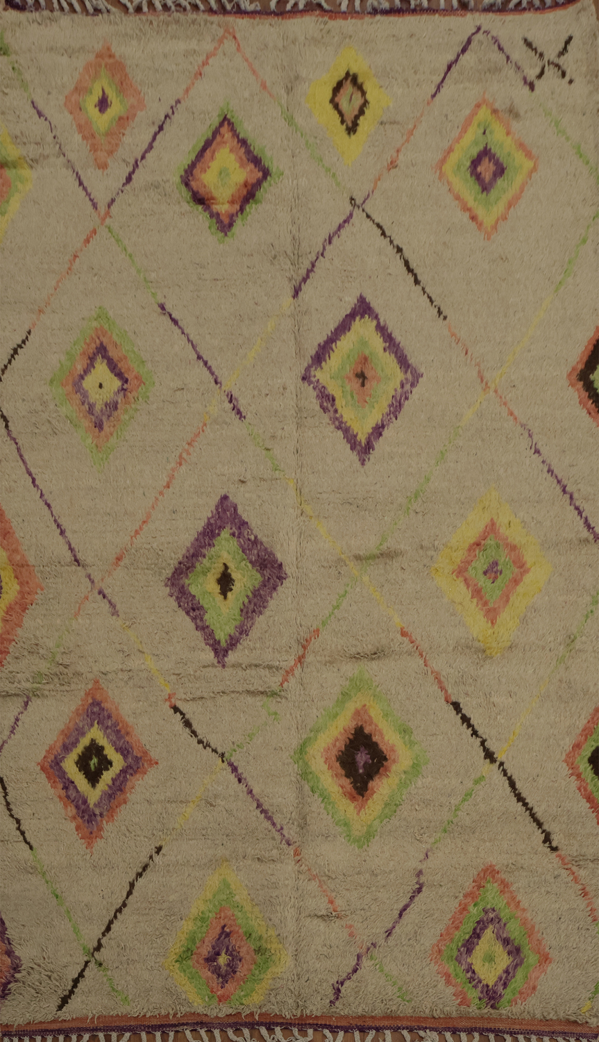 Trellis Geometric Moroccan Wool Area Rug 5x8