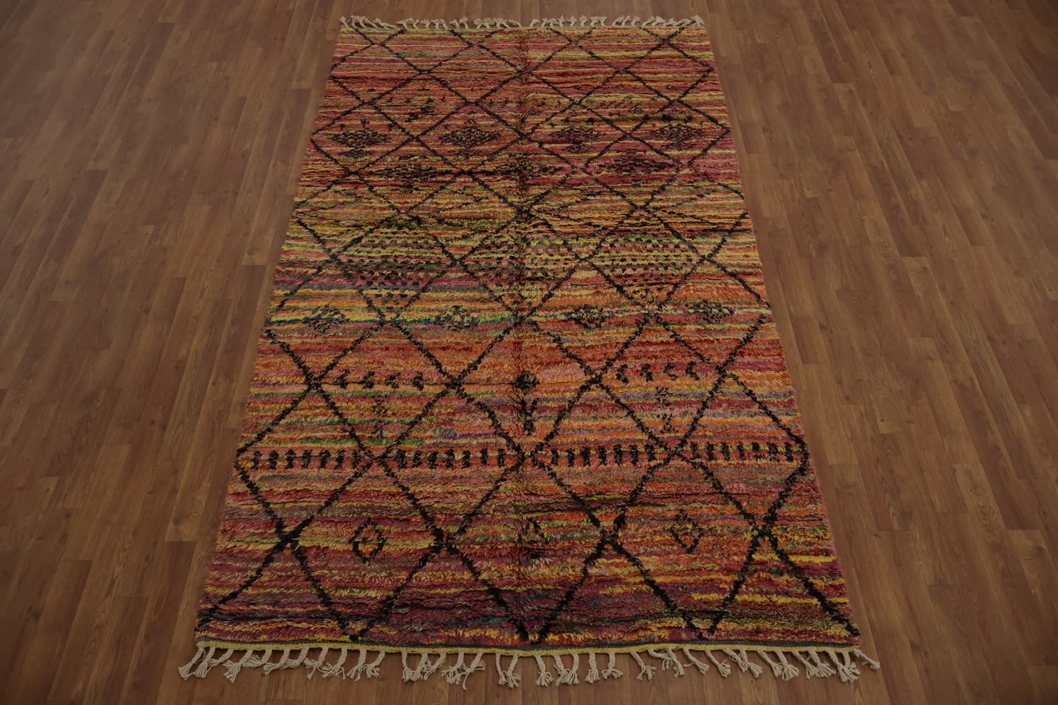 Trellis Wool Moroccan Oriental Area Rug 5x9