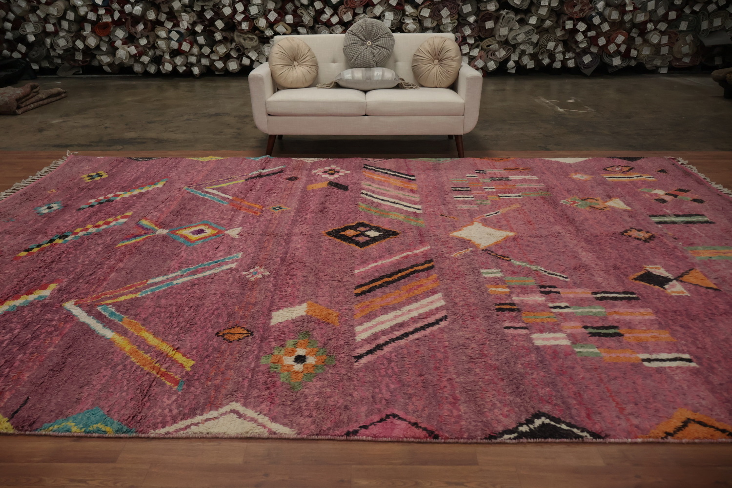 Geometric Moroccan Handmade Large Rug 10x15