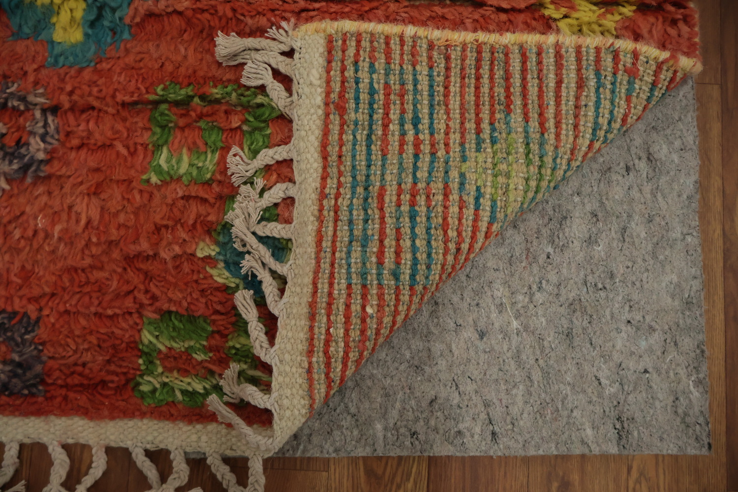 Bohemian Moroccan Area Rug 6x10 with Colorful Geometric Patterns