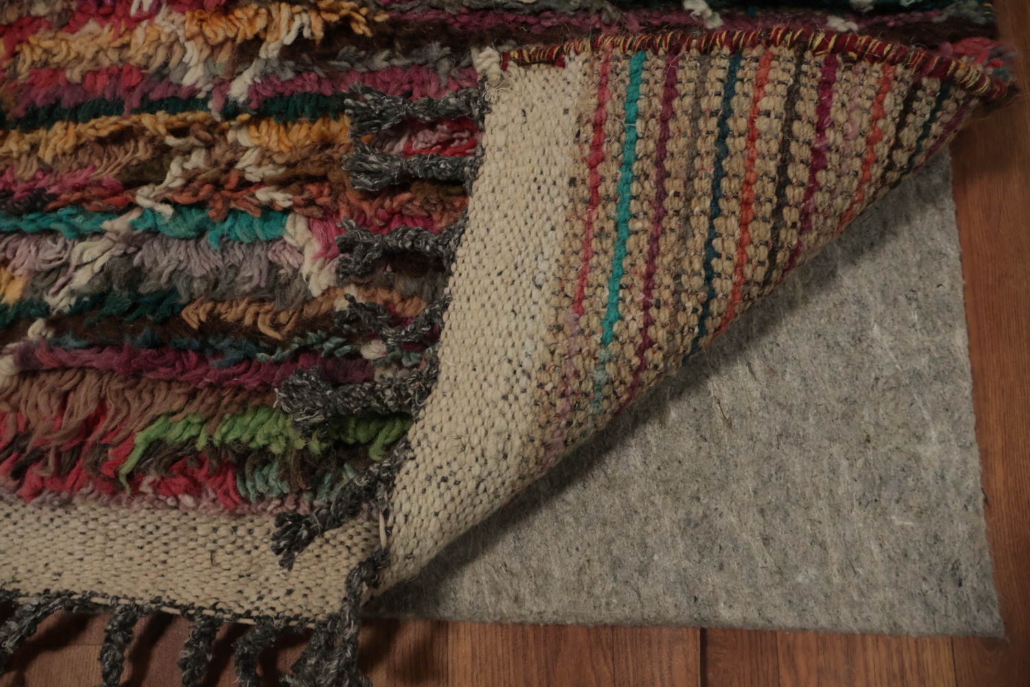 Rustic Moroccan Area Rug 6x9 with Intricate Trellis Design