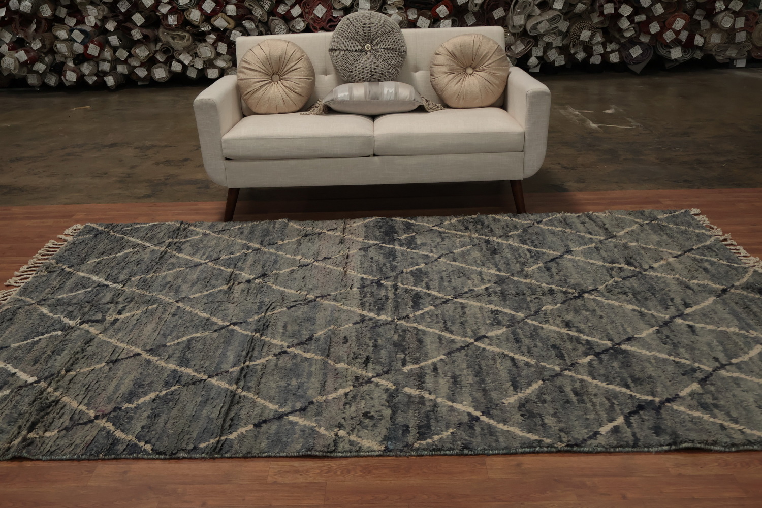 Timeless Elegance Trellis Moroccan Wool Area Rug 6x10 for Any Room