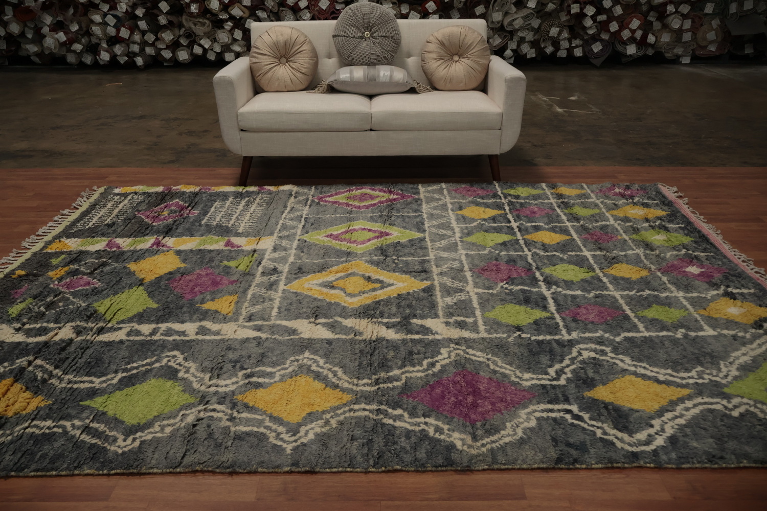 Geometric Plush Moroccan Oriental Area Rug 7x10