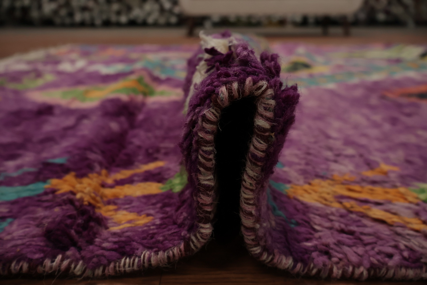 Add a Pop of Color Purple Tribal Plush Moroccan Area Rug 6x10