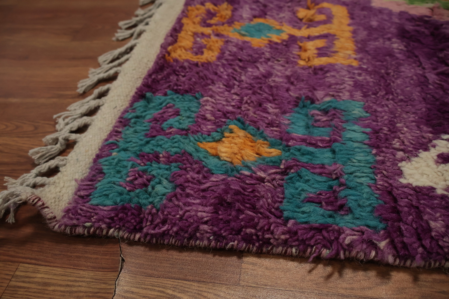 Add a Pop of Color Purple Tribal Plush Moroccan Area Rug 6x10
