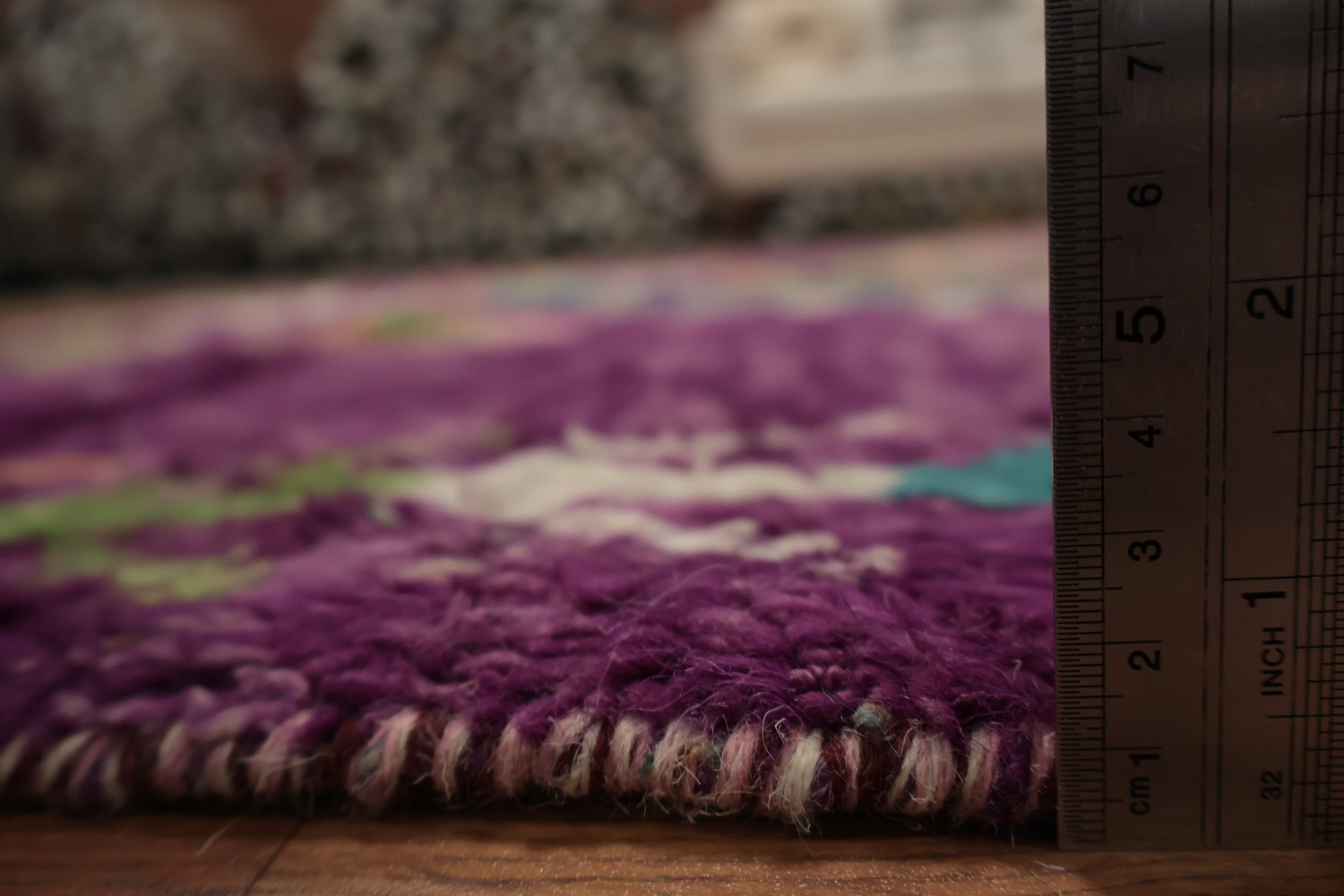 Add a Pop of Color Purple Tribal Plush Moroccan Area Rug 6x10
