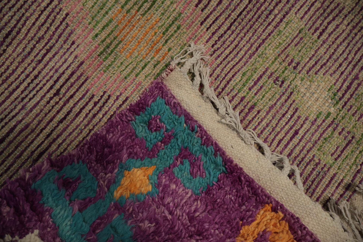 Add a Pop of Color Purple Tribal Plush Moroccan Area Rug 6x10