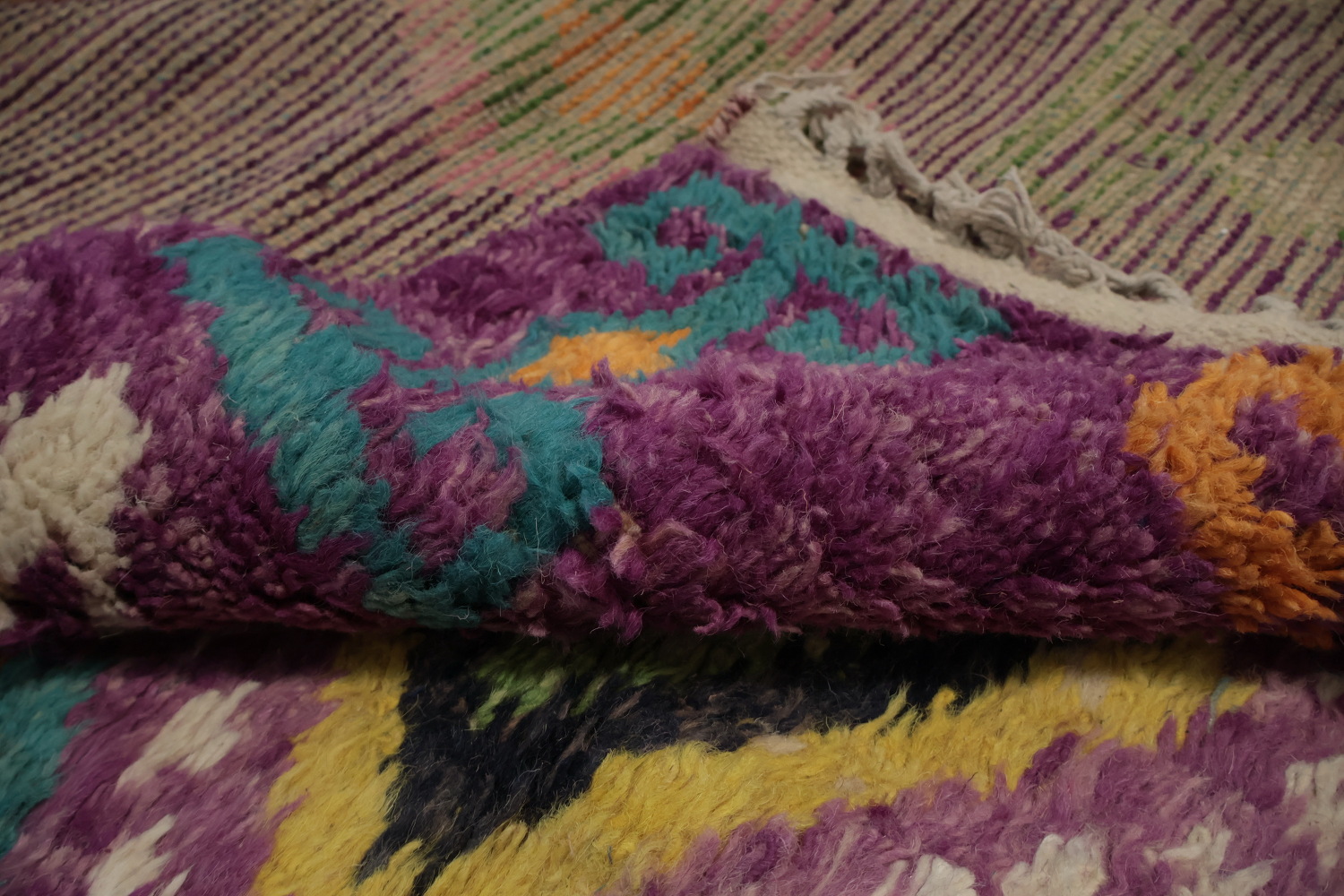 Add a Pop of Color Purple Tribal Plush Moroccan Area Rug 6x10