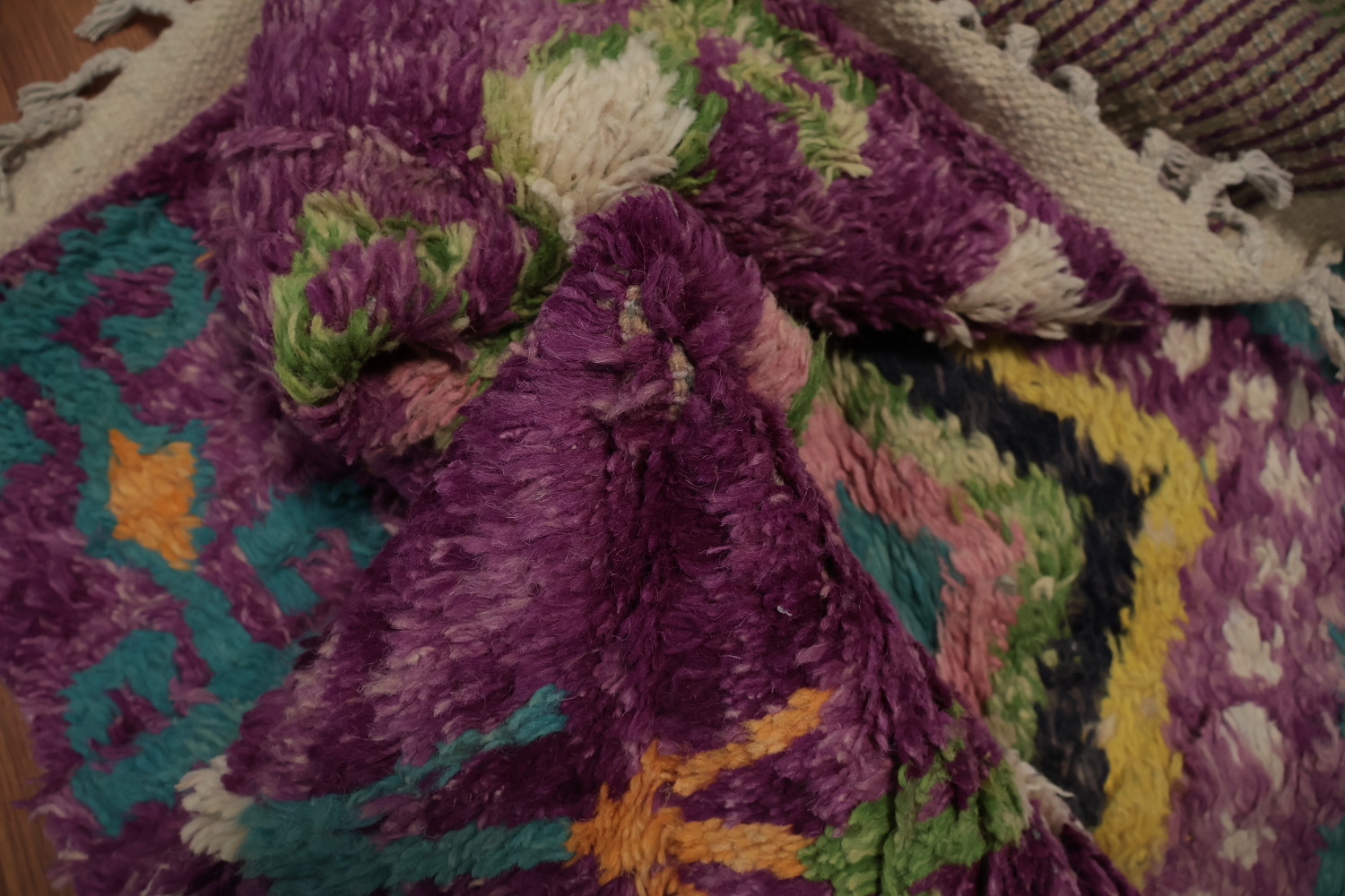 Add a Pop of Color Purple Tribal Plush Moroccan Area Rug 6x10