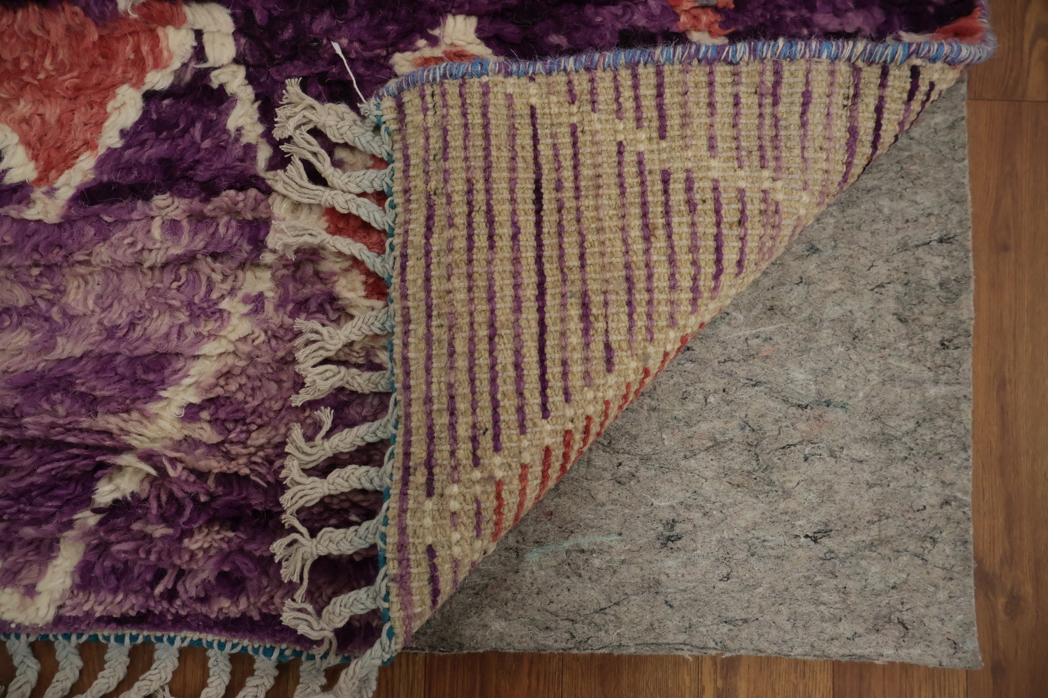 Handmade Plush Moroccan Purple Area Rug 6x9