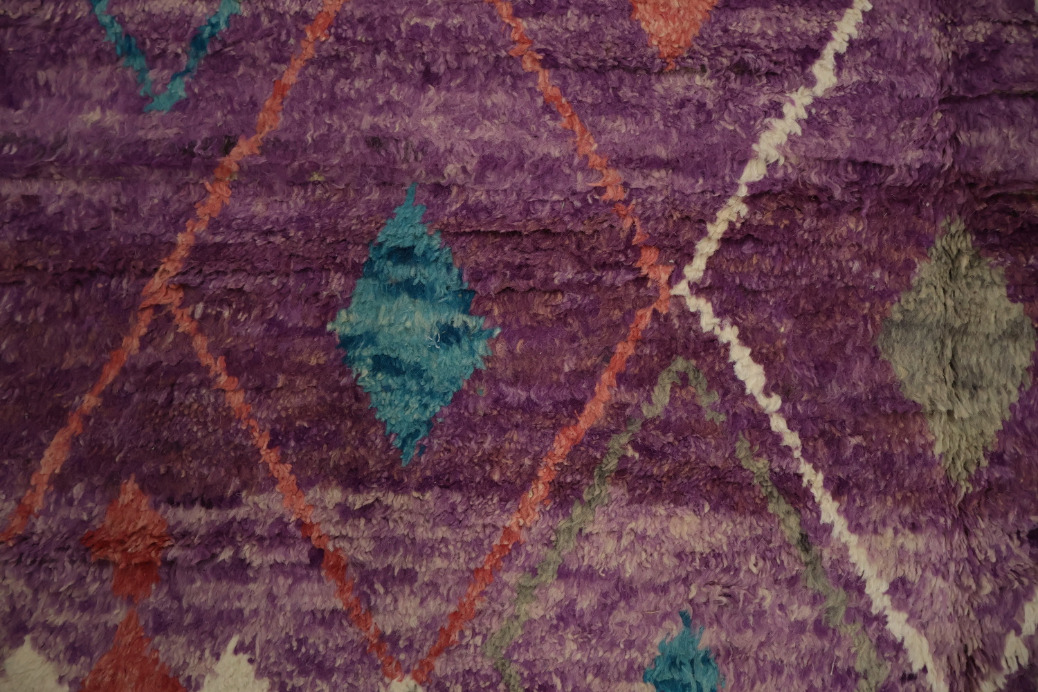 Handmade Plush Moroccan Purple Area Rug 6x9