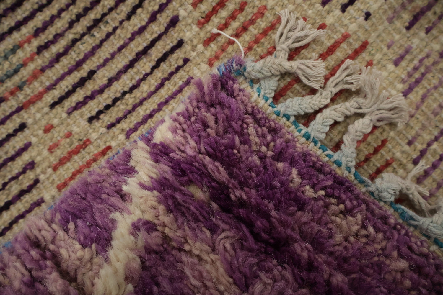 Handmade Plush Moroccan Purple Area Rug 6x9