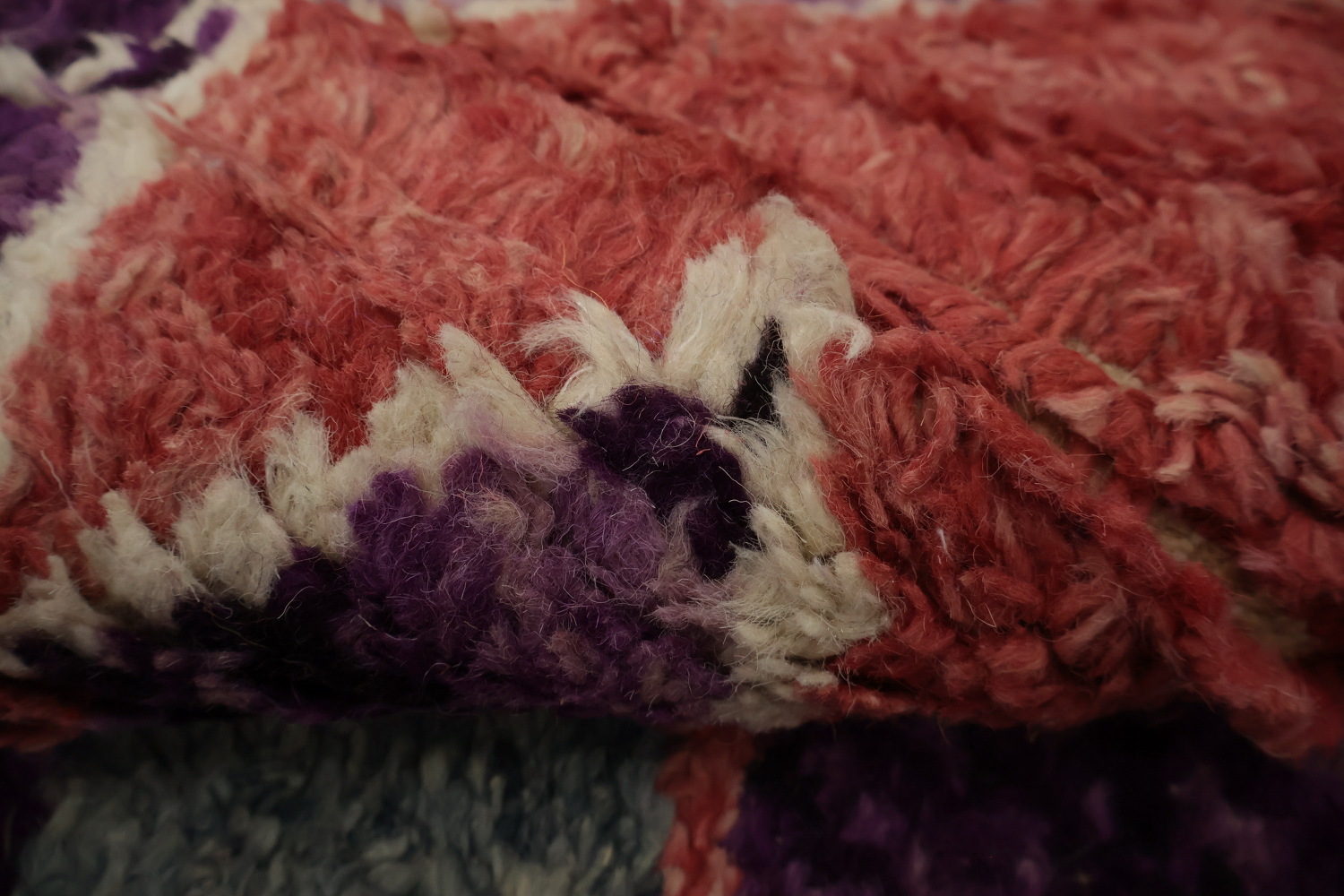 Handmade Plush Moroccan Purple Area Rug 6x9