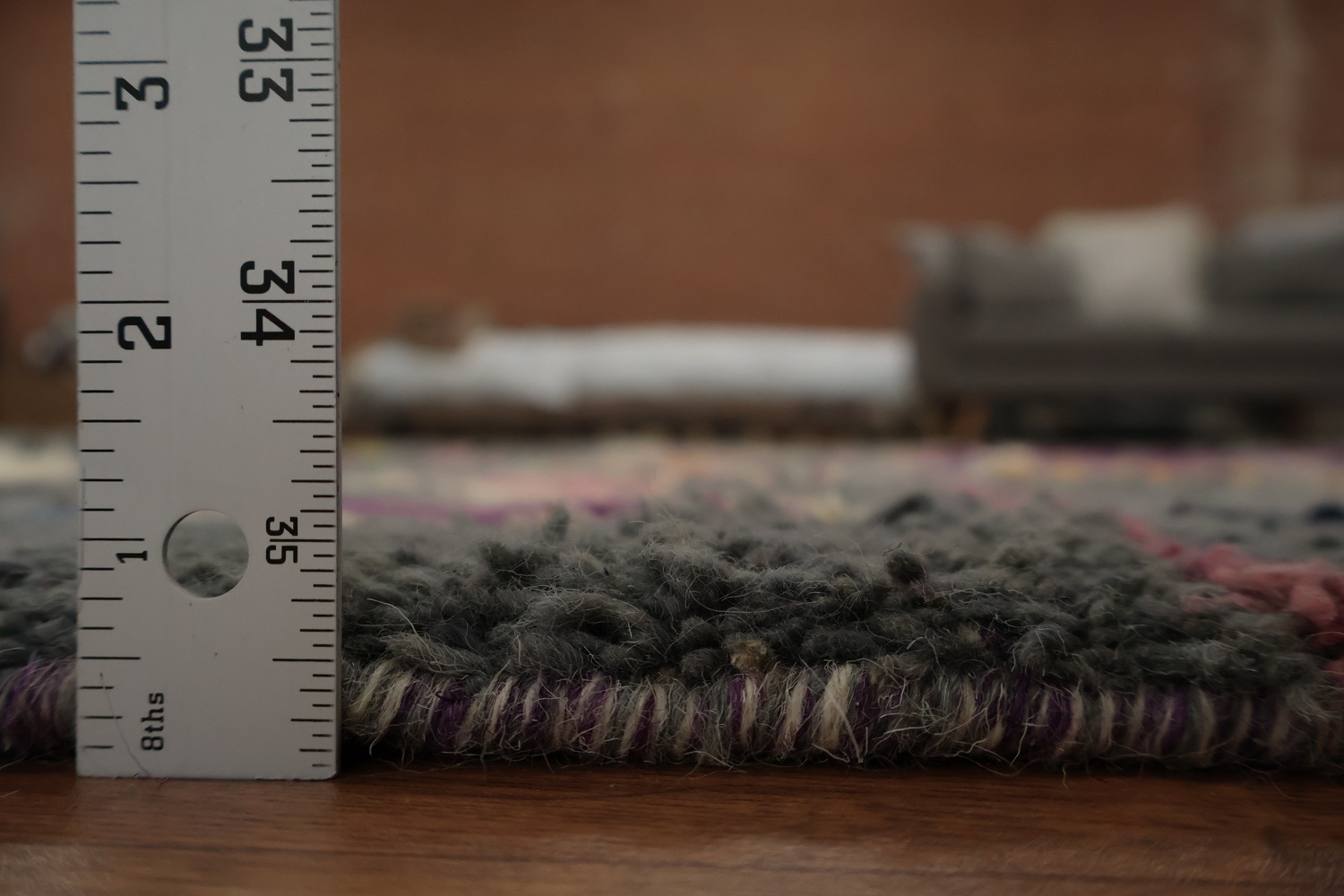 Artisan Plush Moroccan Area Rug 6x9 with Exotic Diamond Designs