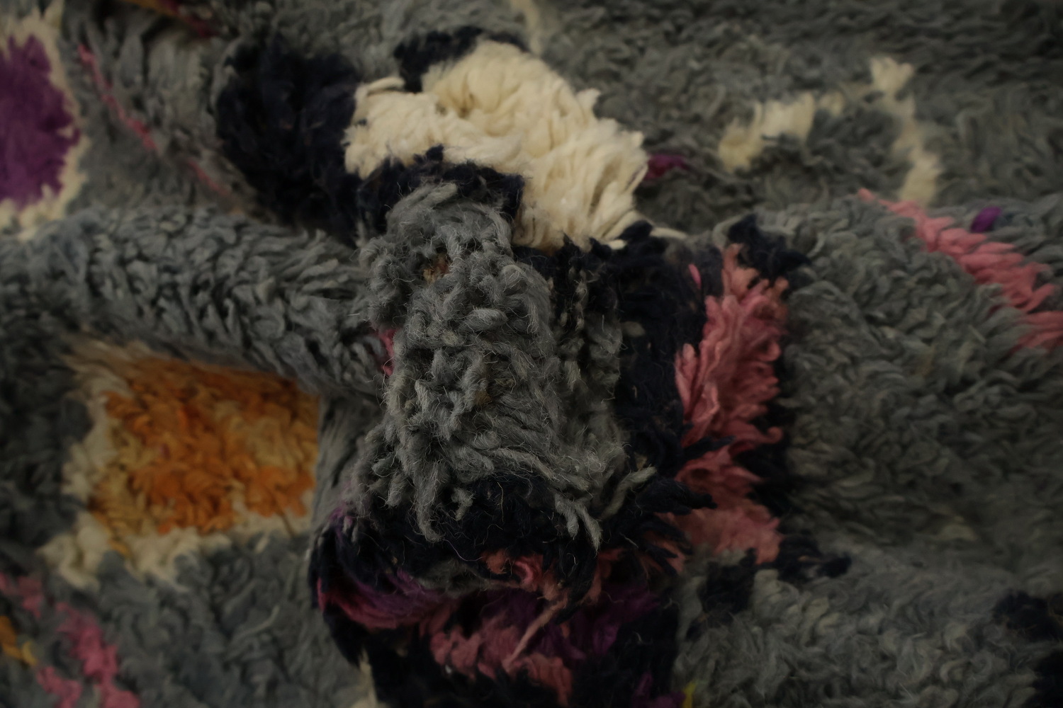 Artisan Plush Moroccan Area Rug 6x9 with Exotic Diamond Designs