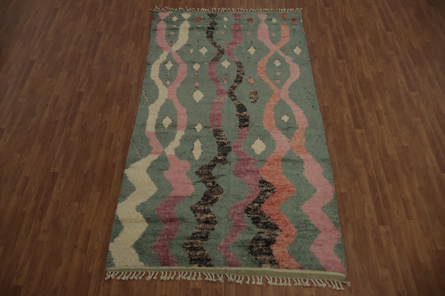 Handmade Wool Moroccan Oriental Area Rug 6x11