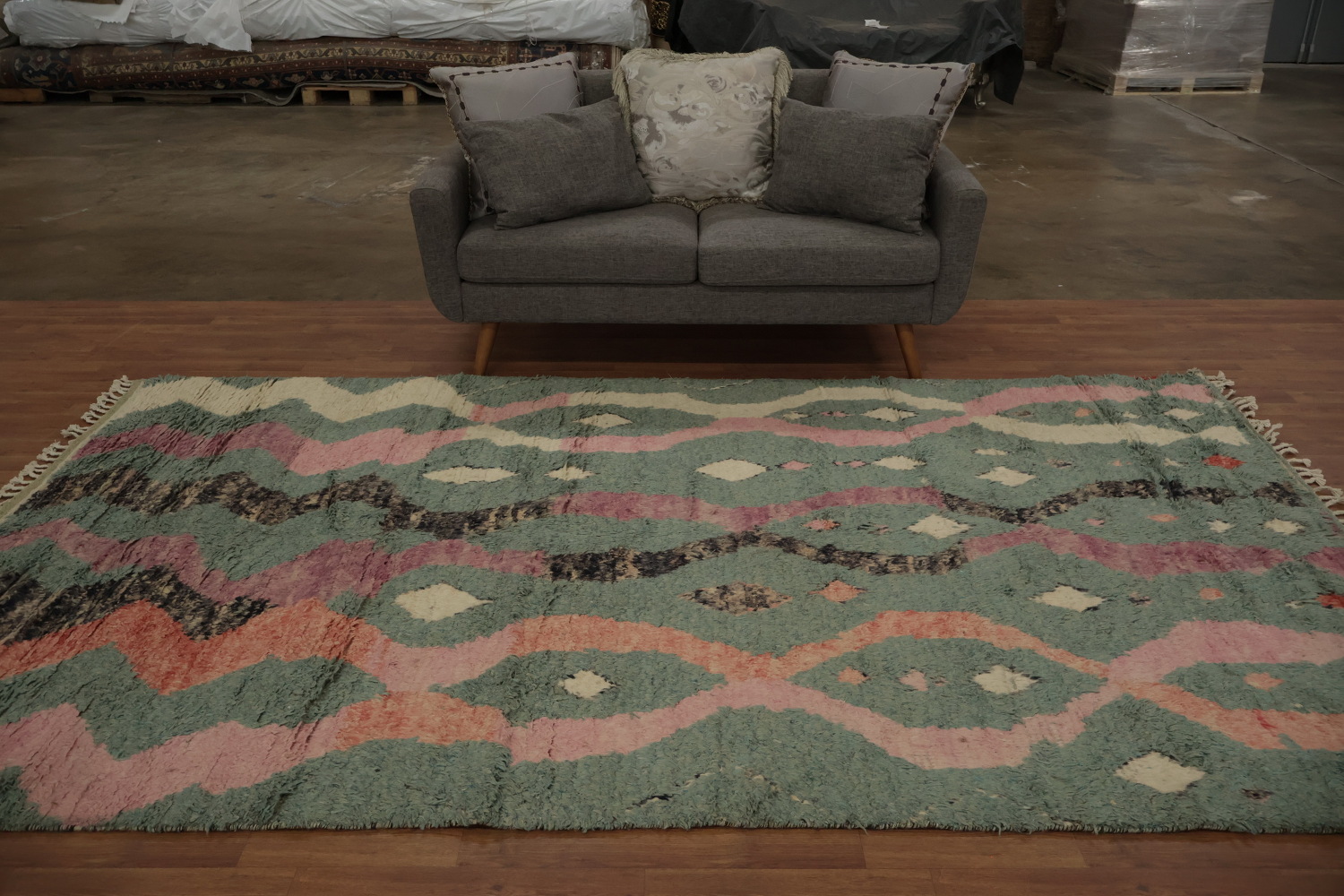 Handmade Wool Moroccan Oriental Area Rug 6x11