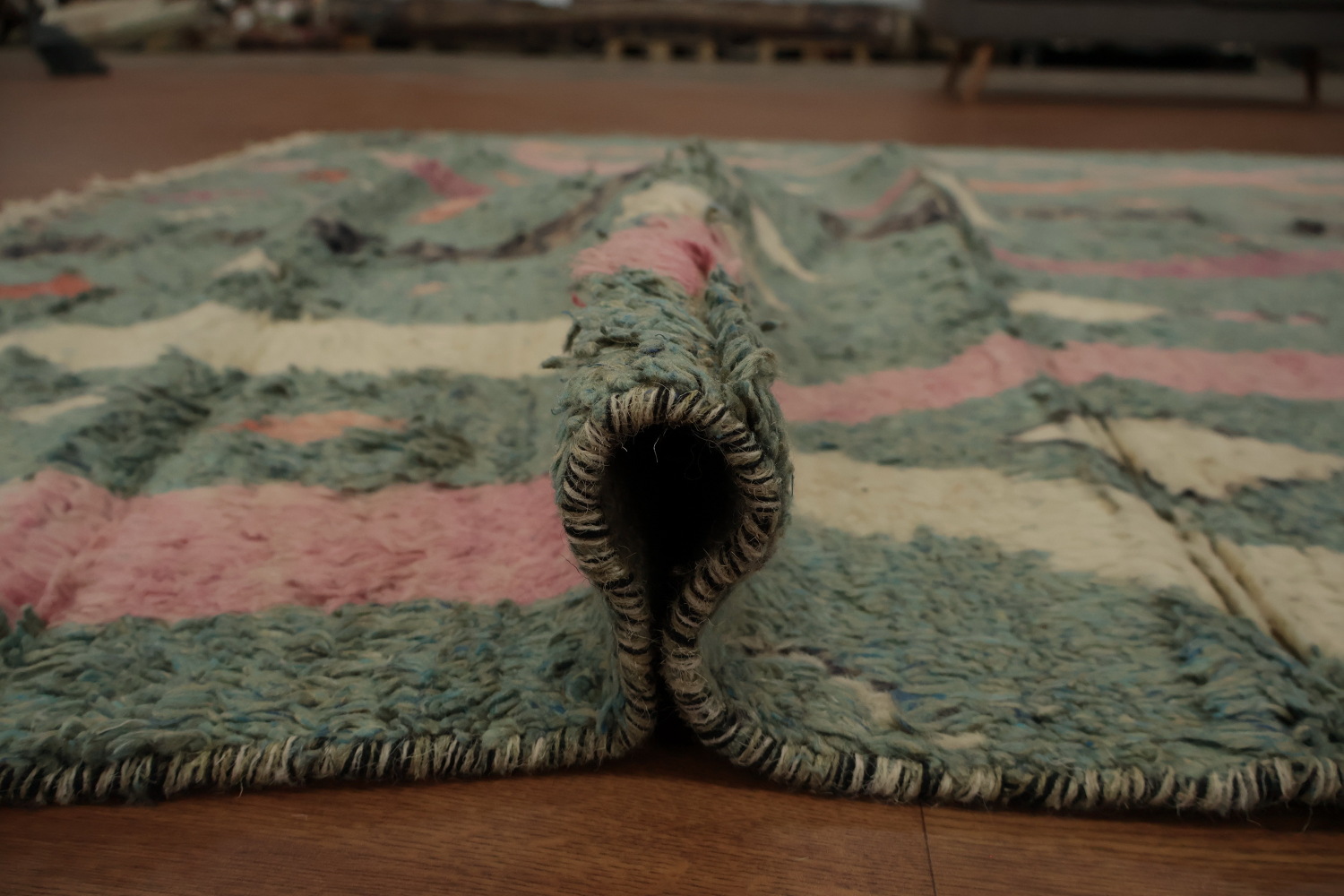 Handmade Wool Moroccan Oriental Area Rug 6x11