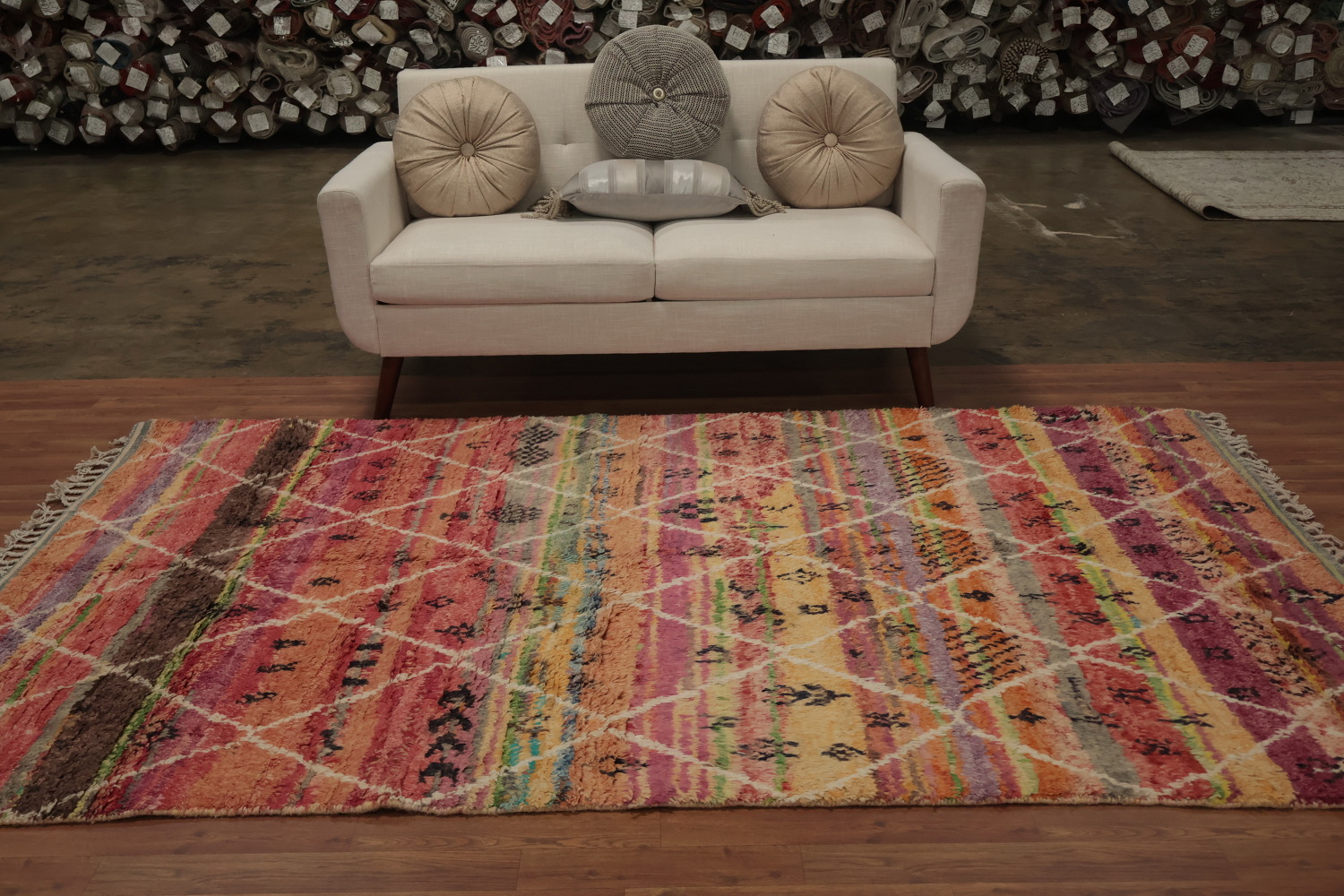 Colorful Trellis Moroccan Oriental Area Rug 5x9