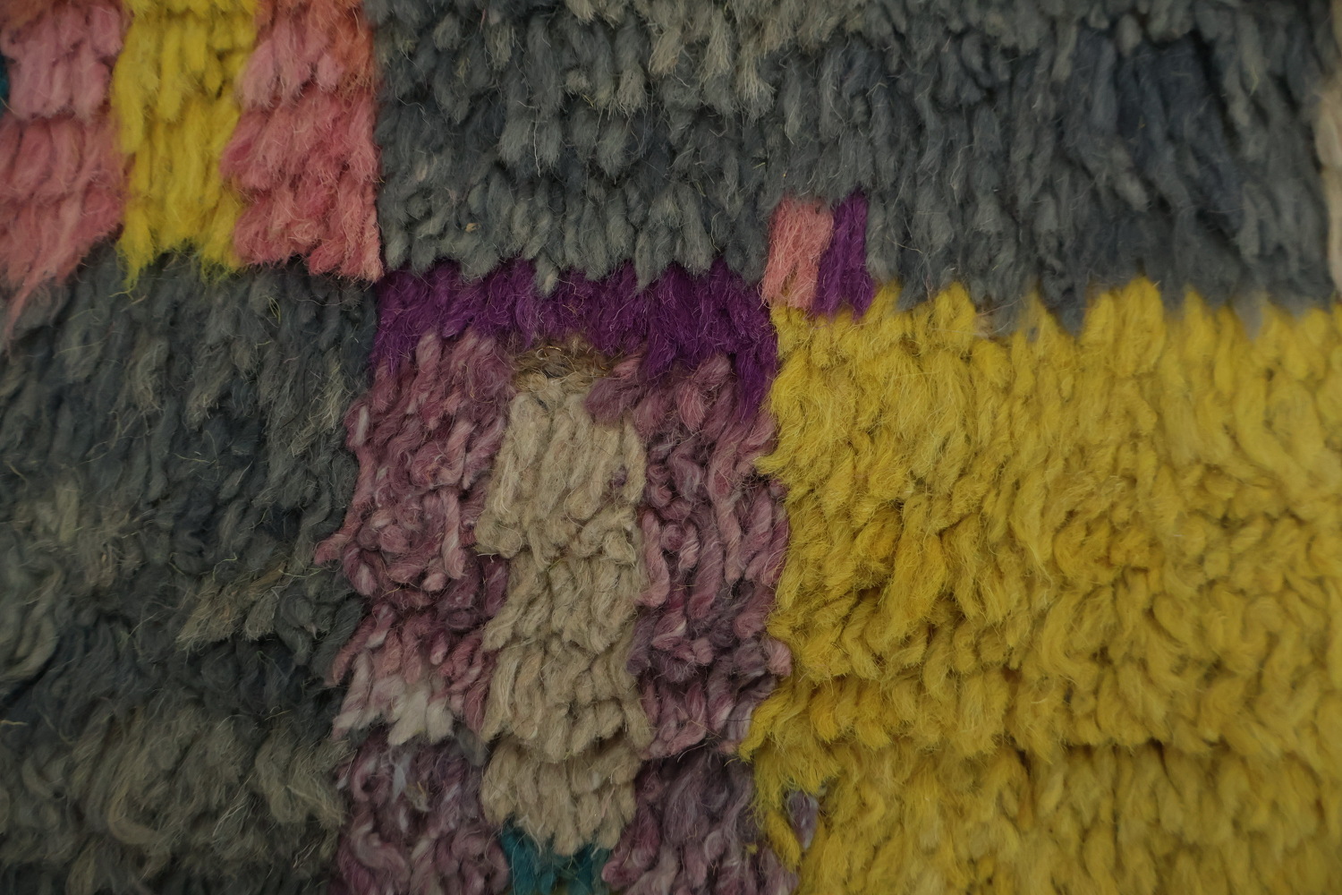 Eclectic Moroccan Area Rug 7x11 with Bright Patchwork Design