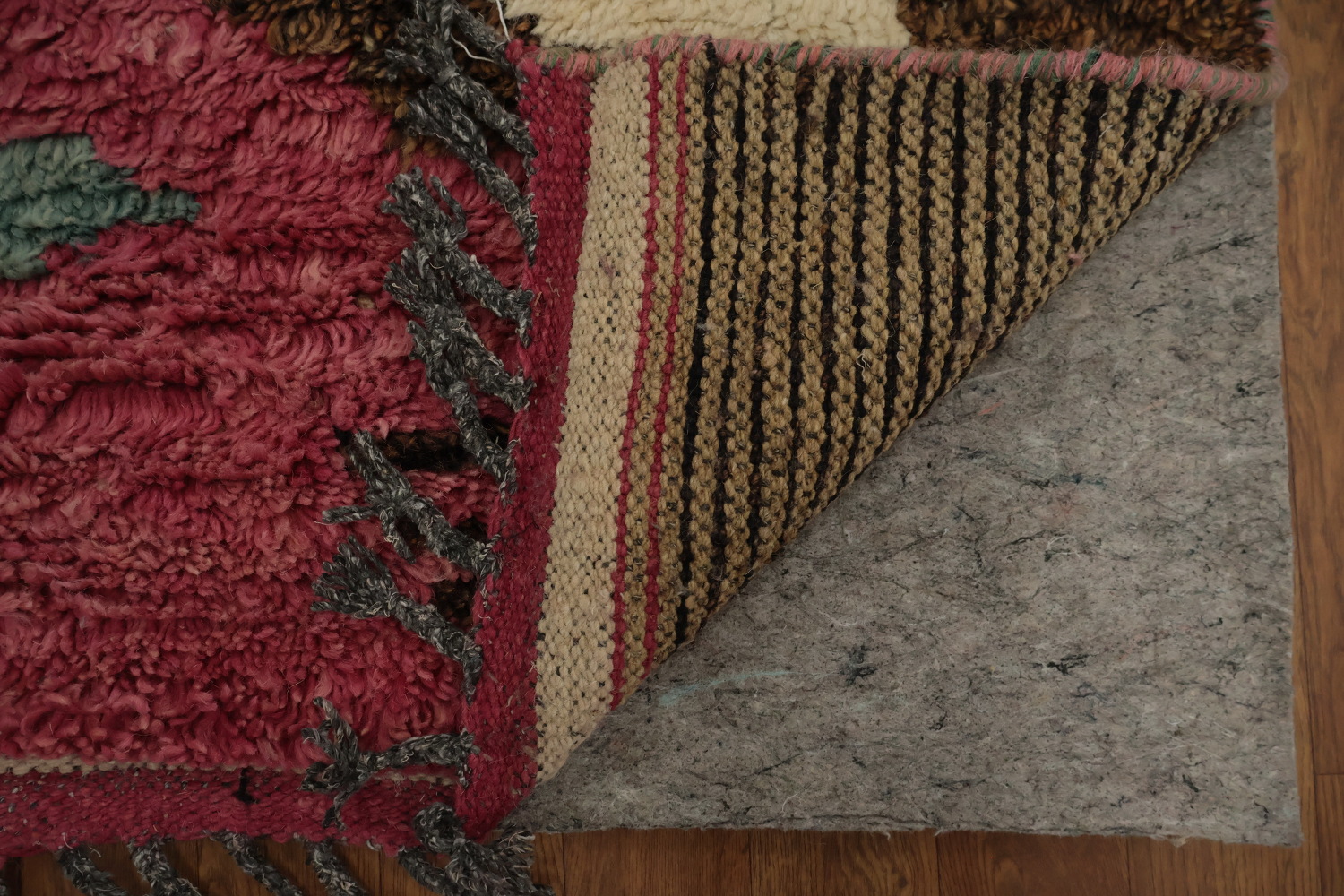 Abstract Plush Moroccan Area Rug 8x11 with Bold Geometric Patterns