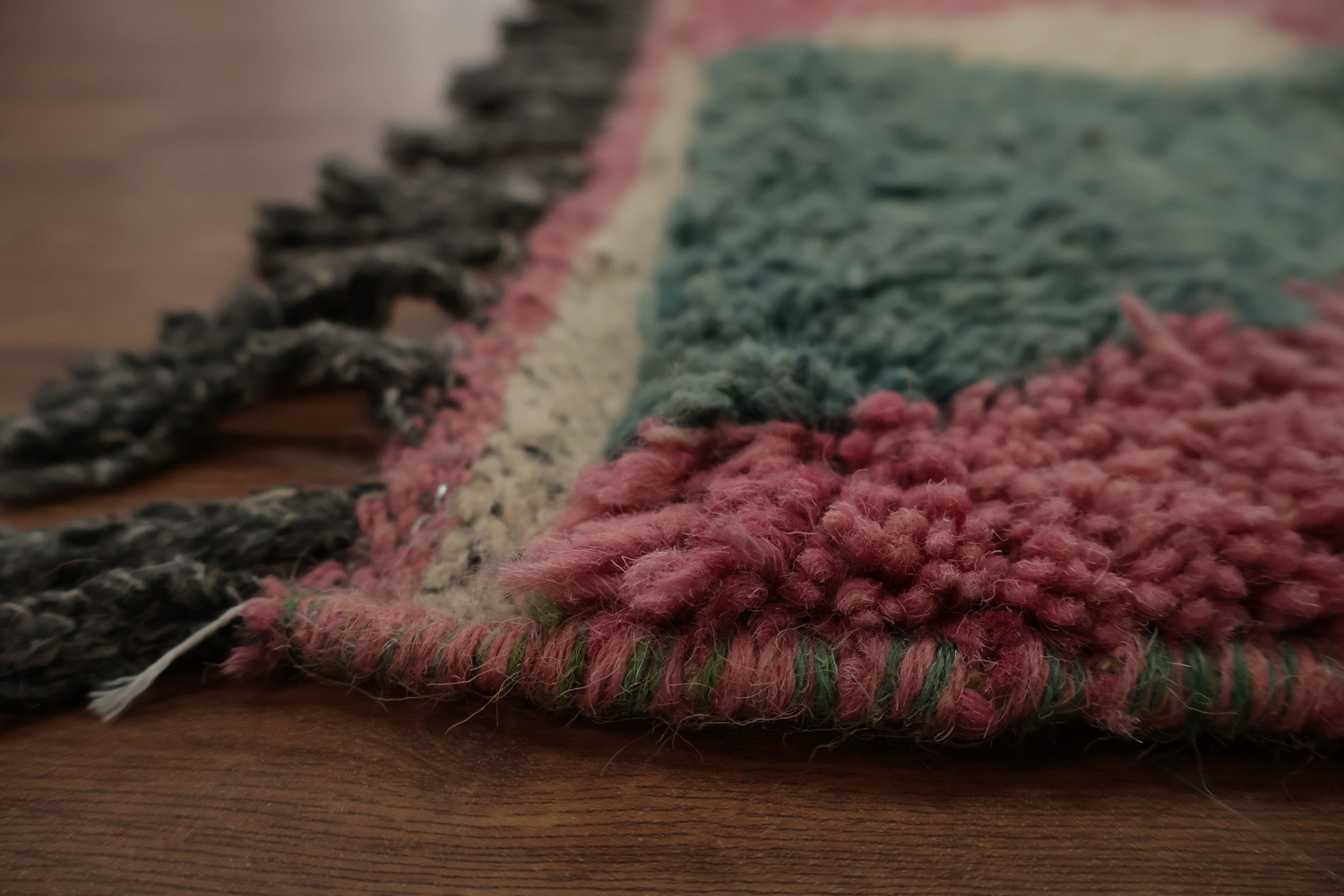 Abstract Plush Moroccan Area Rug 8x11 with Bold Geometric Patterns