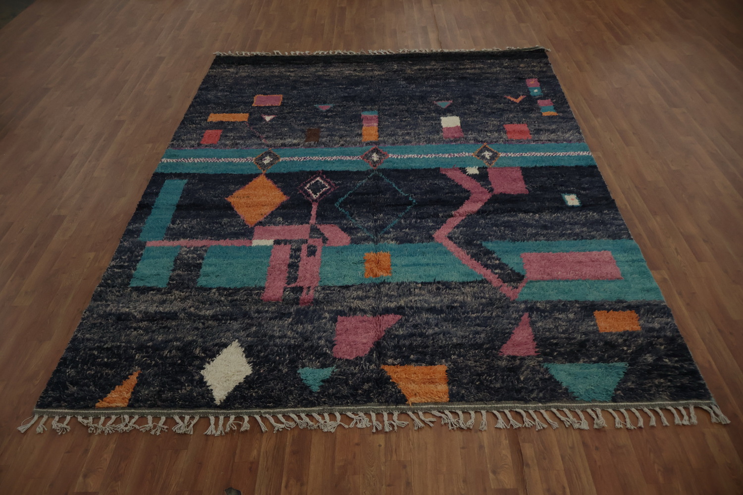Geometric Plush Moroccan Wool Area Rug 8x10