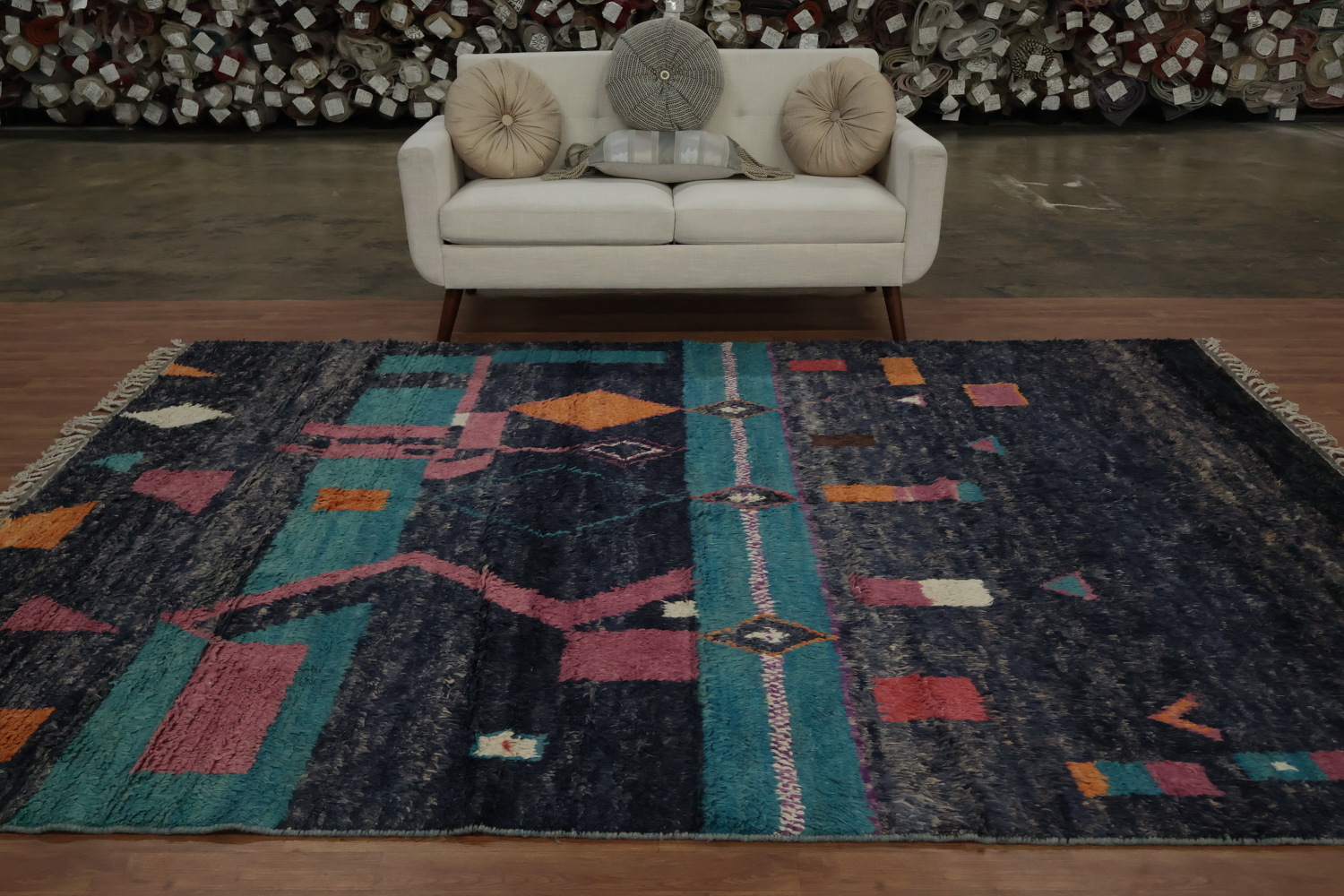 Geometric Plush Moroccan Wool Area Rug 8x10