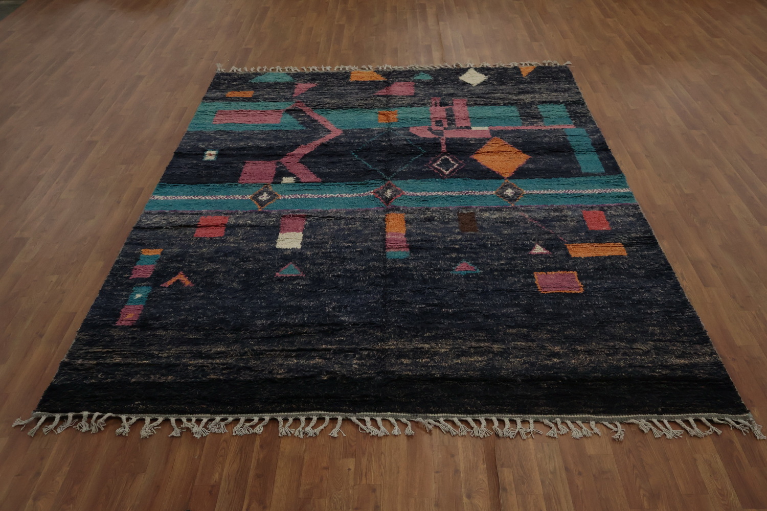 Geometric Plush Moroccan Wool Area Rug 8x10