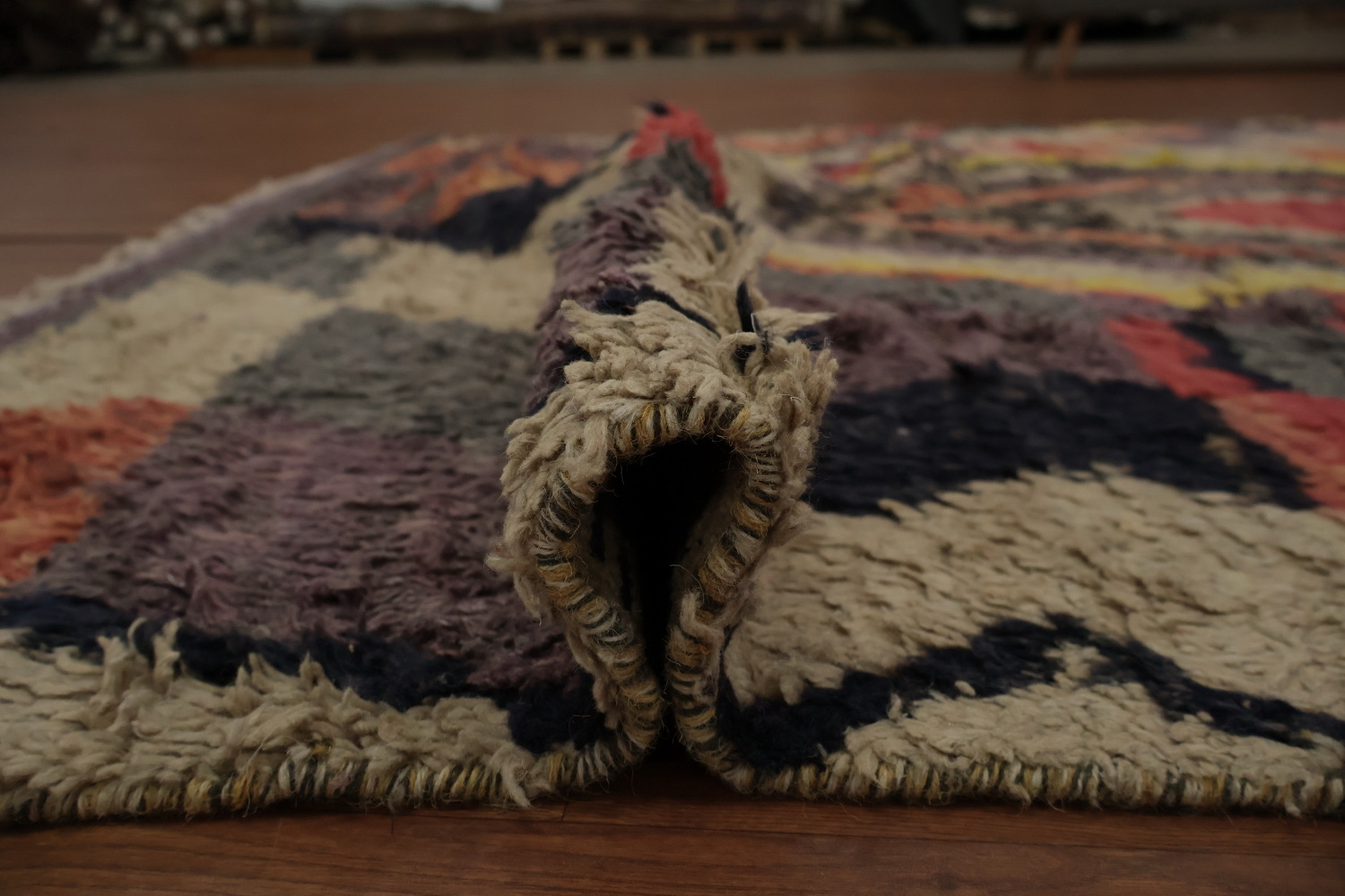 Colorful Plush Moroccan Abstract Area Rug 6x10