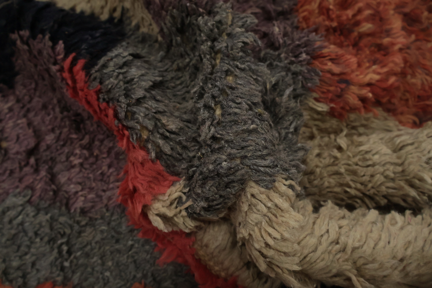Colorful Plush Moroccan Abstract Area Rug 6x10