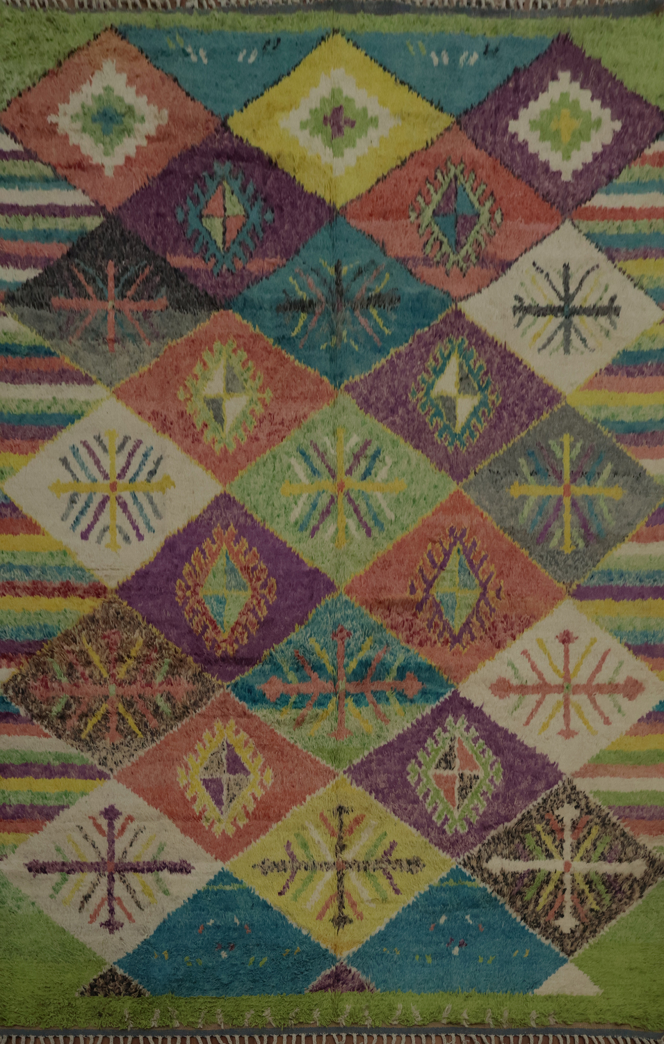 Colorful Trellis Plush Moroccan Oriental Area Rug 9x12